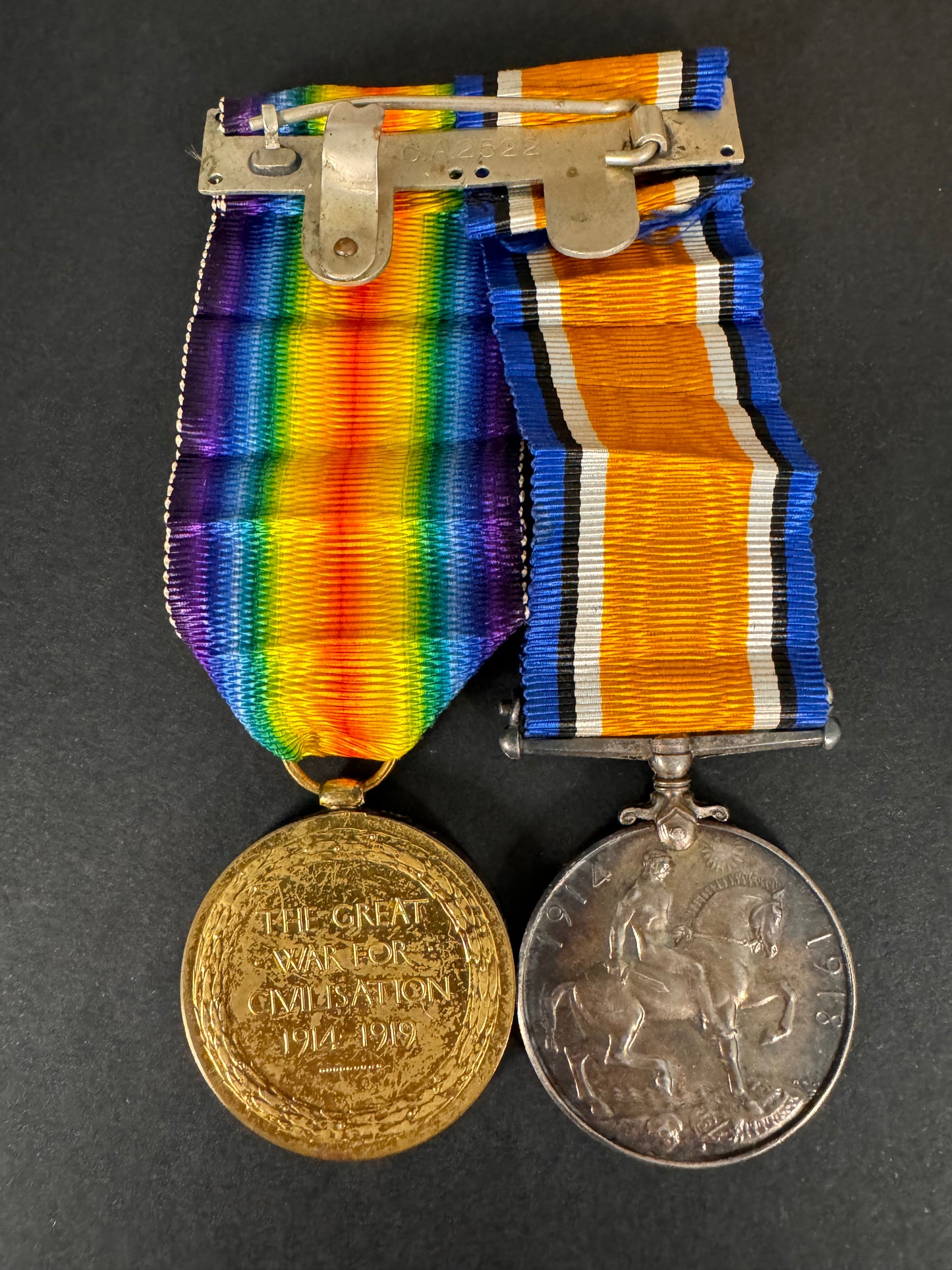 Photo 3 of WW1 British War Medal & Victory Medal - Royal Artillery - collectible militaria item