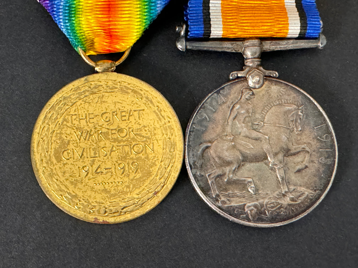 Photo 4 of WW1 British War Medal & Victory Medal - Royal Artillery - collectible militaria item