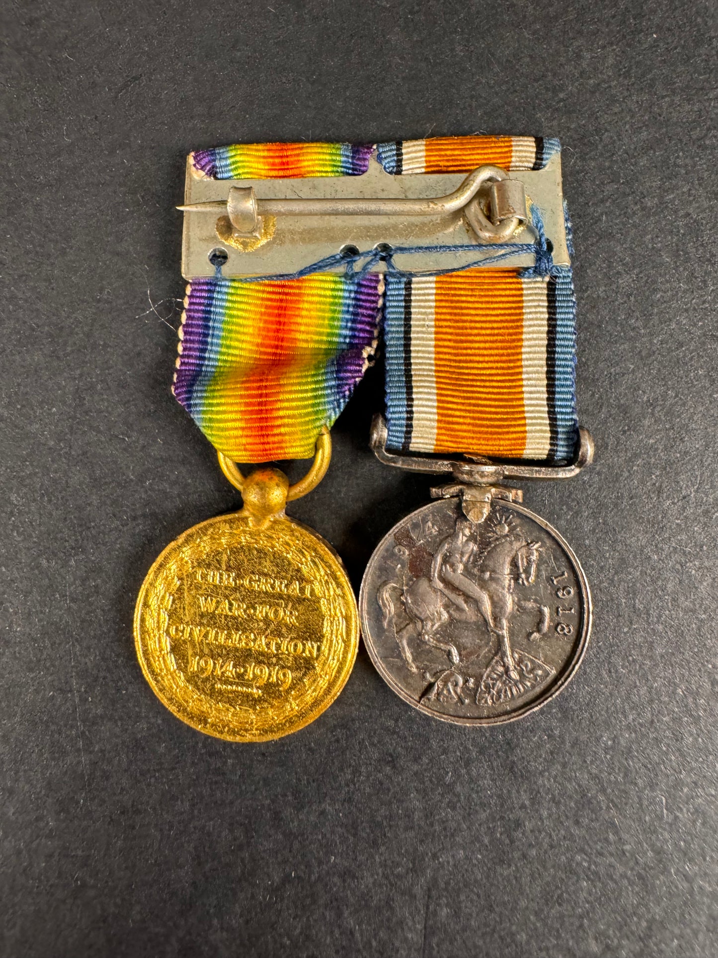 Photo 2 of WW1 British Miniature Medal Pair - collectible militaria item