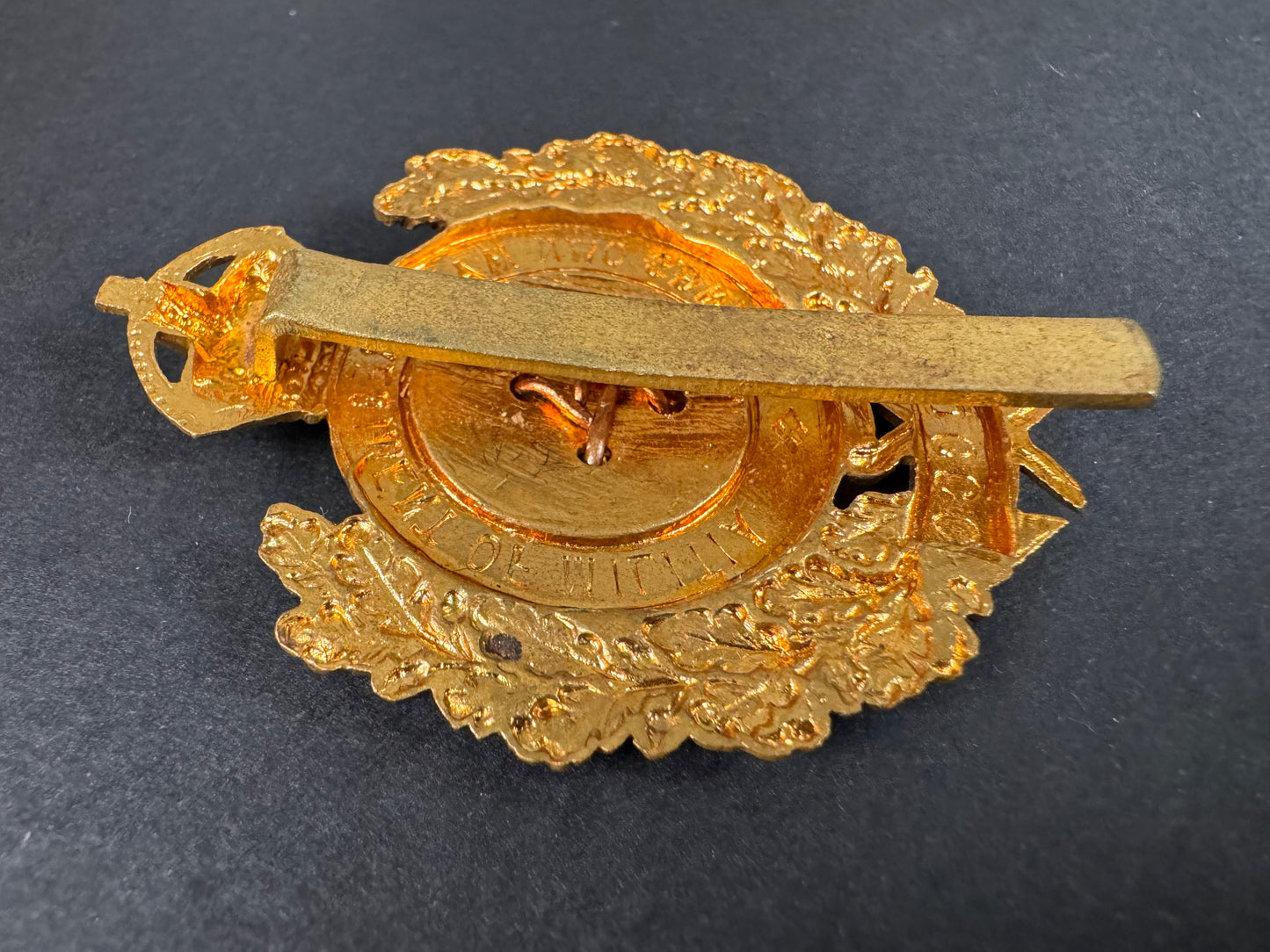 Photo 3 of WW1 British Army The King’s Own Malta Regiment of Militia Pagri Cap Badge - collectible militaria item