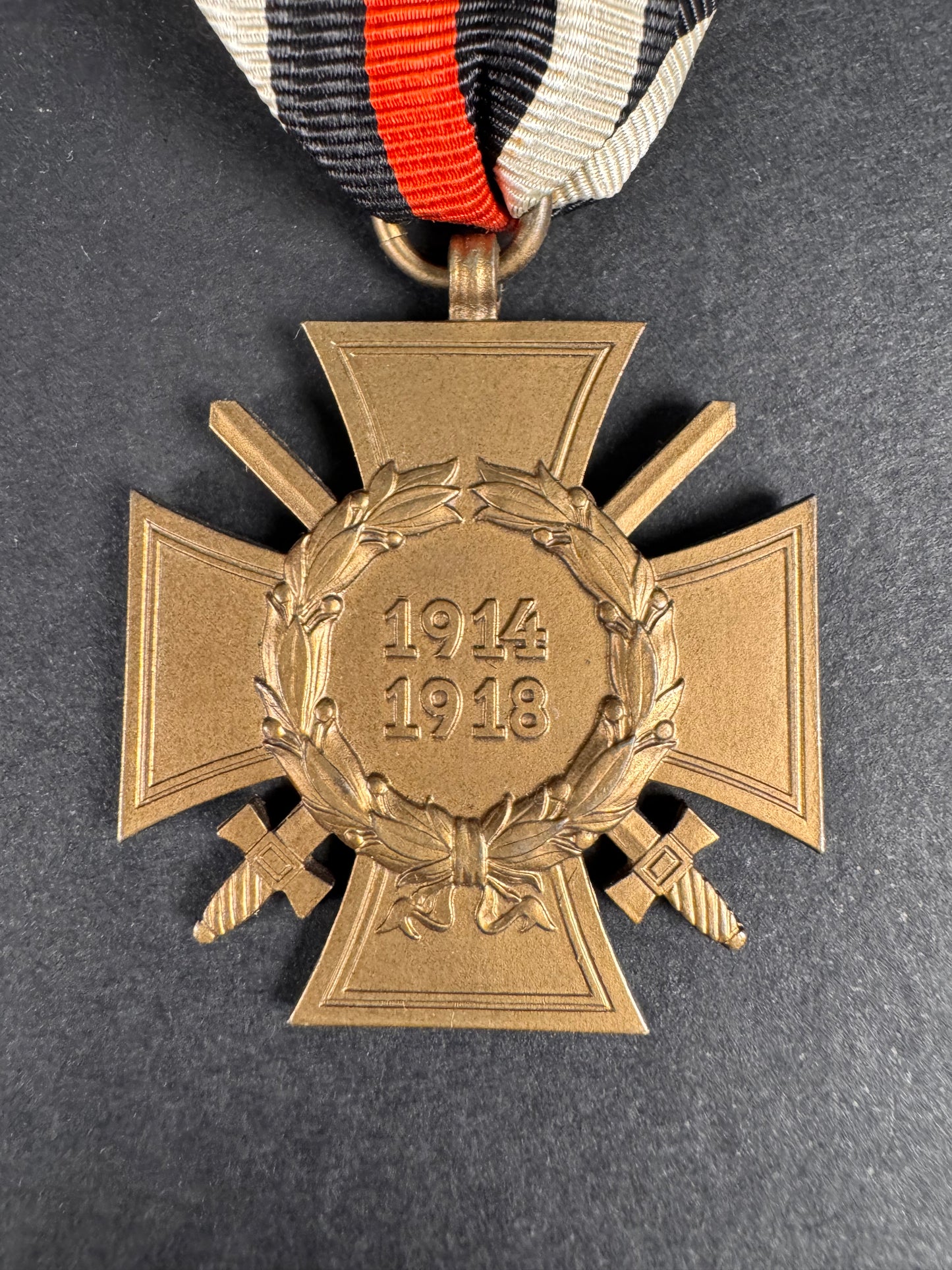 Photo 2 of WW2 German Honour Cross of the World War 1914 - 1918 Medal Maker Mark HKM - collectible militaria item