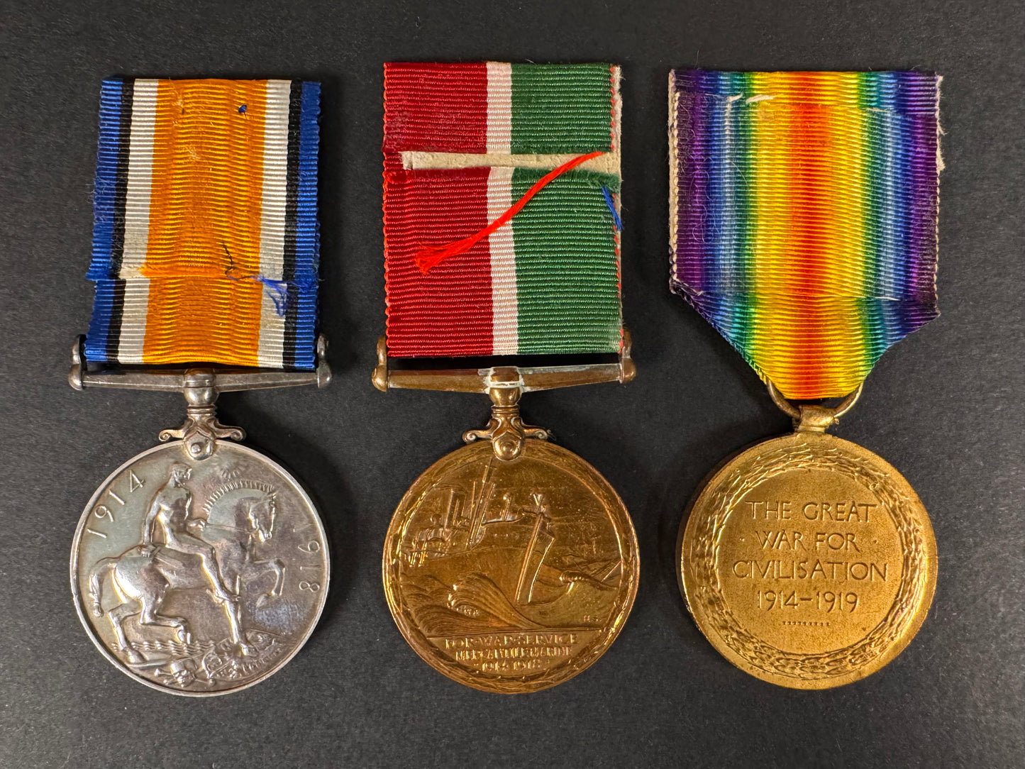 Photo 2 of WW1 British Royal Navy Reserve Mercantile Marine Medal Group - collectible militaria item
