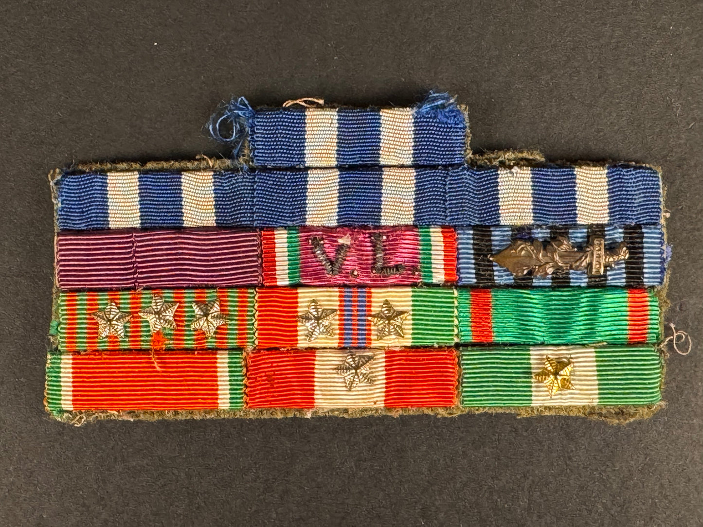 Photo 1 of WW2 Italian Army Volunteer Medal Ribbon Bar - collectible militaria item