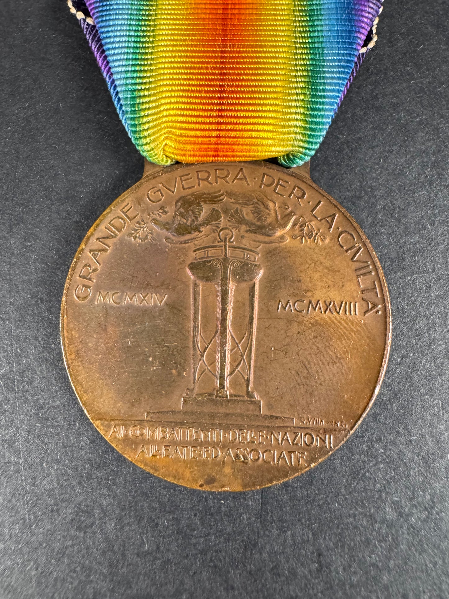 Photo 2 of WW1 Italian Inter Allied Victory Medal - collectible militaria item