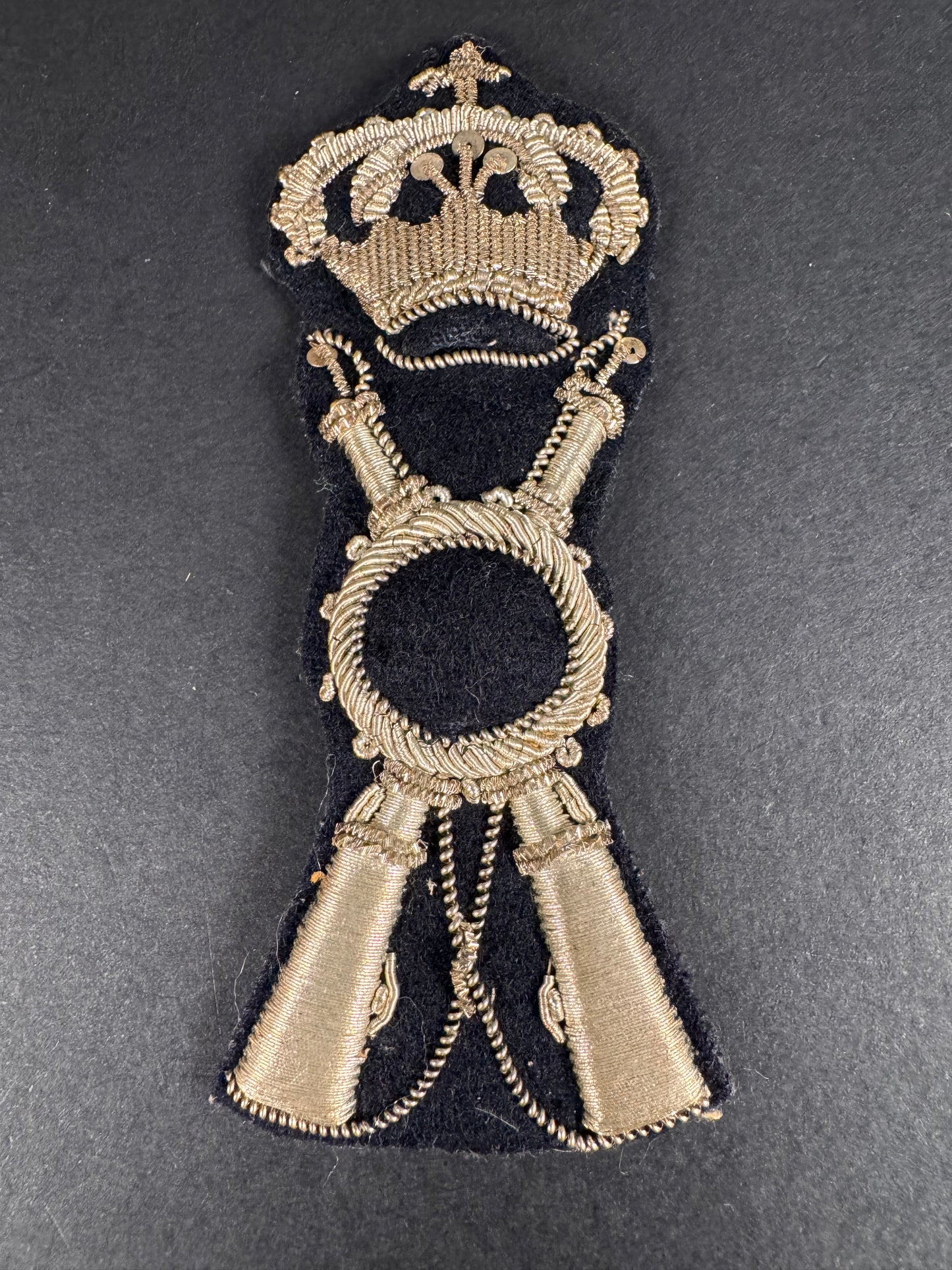 Photo 1 of WW2 Italian Army Infantry Officer's Bullion Cap Badge - collectible militaria item