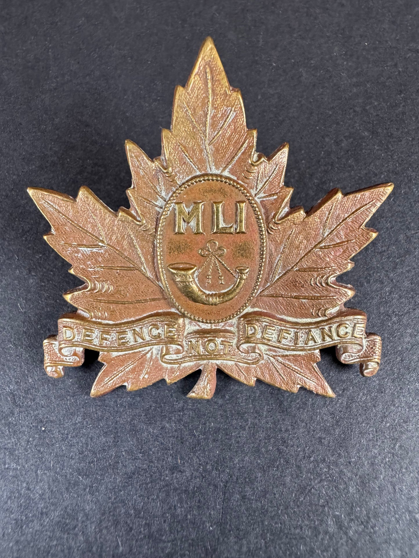 Photo 1 of Canadian Middlesex Light Infantry (MLI) Cap Badge - collectible militaria item