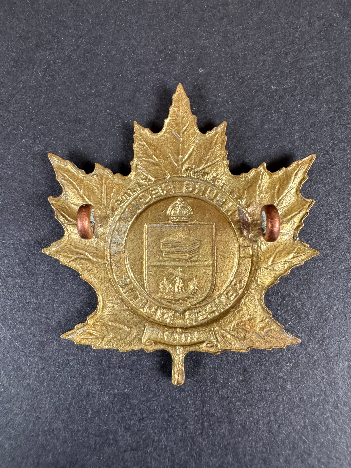 Photo 2 of WW2 Canadian Lunenburg Regiment Cap Badge - collectible militaria item