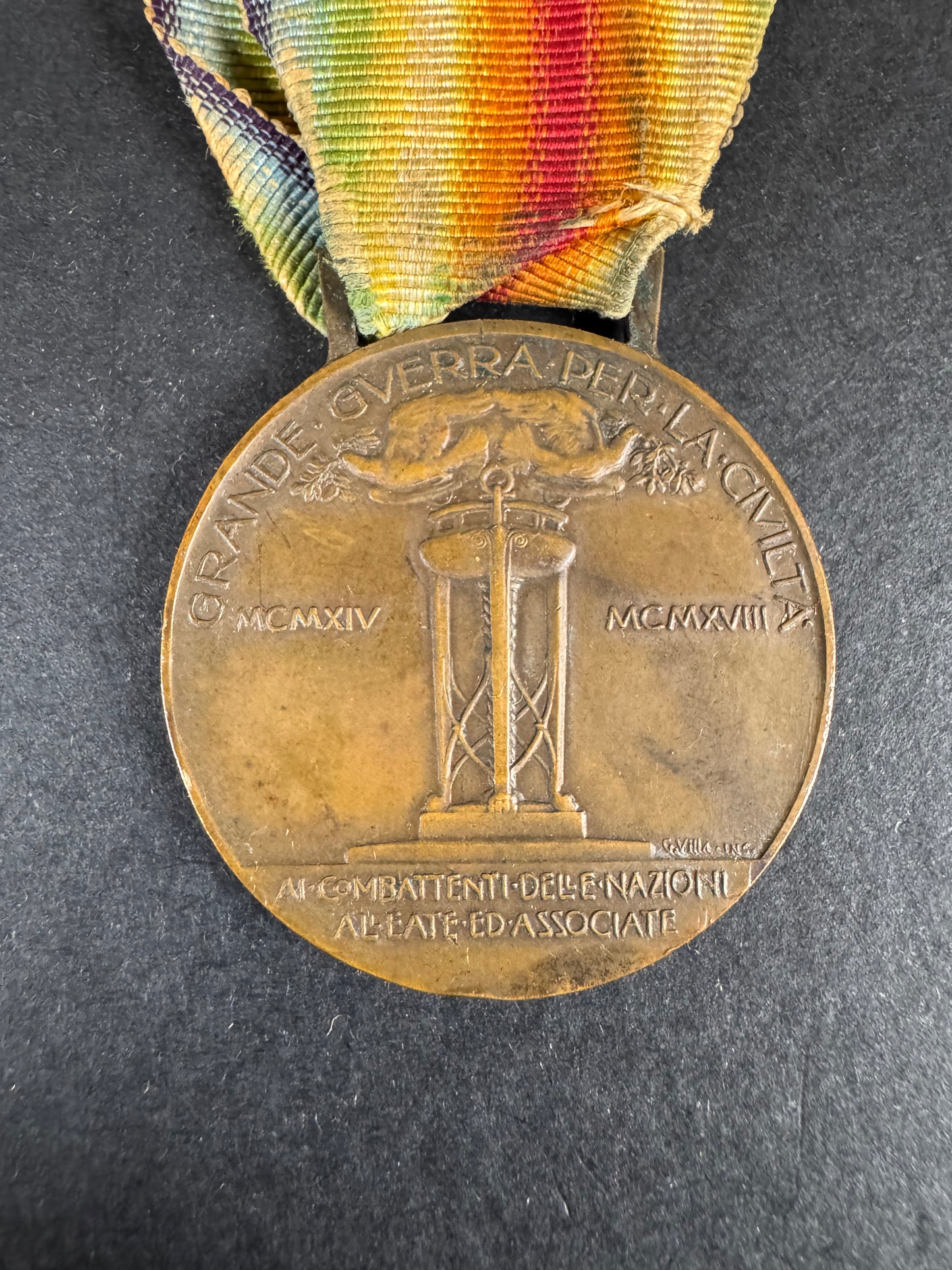 Photo 2 of WW1 Italian Inter Allied Victory Medal - collectible militaria item
