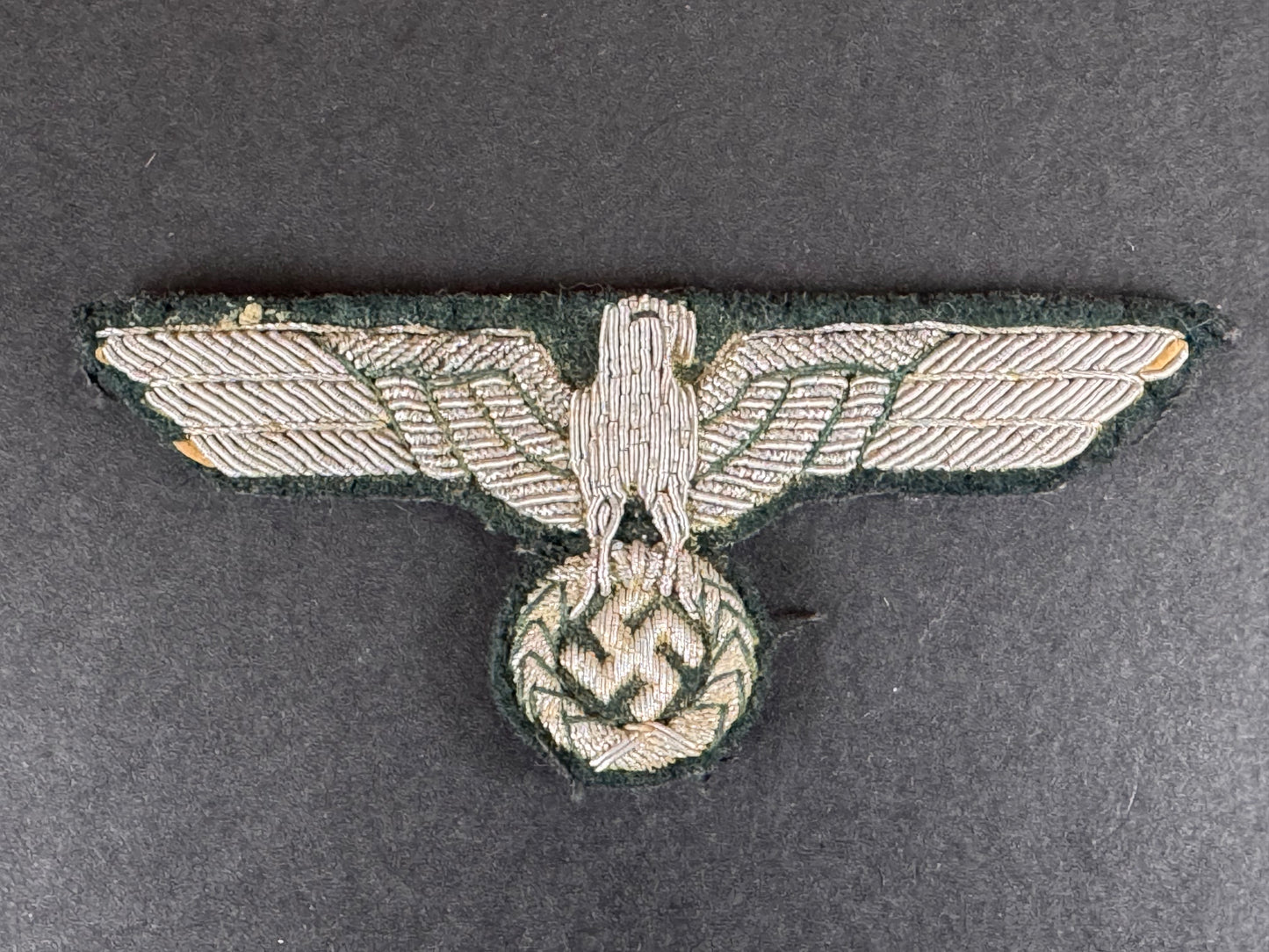 Photo 2 of WW2 German Army Officer's Tunic Breast Eagle - collectible militaria item