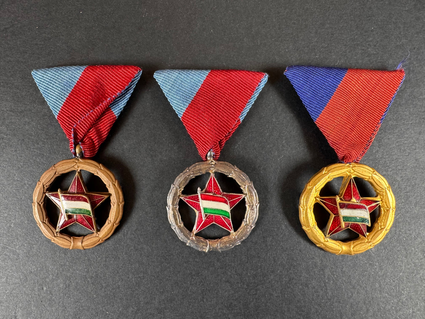 Photo 1 of Hungarian Socialist Sports Achievement Merit Medals USSR - collectible militaria item