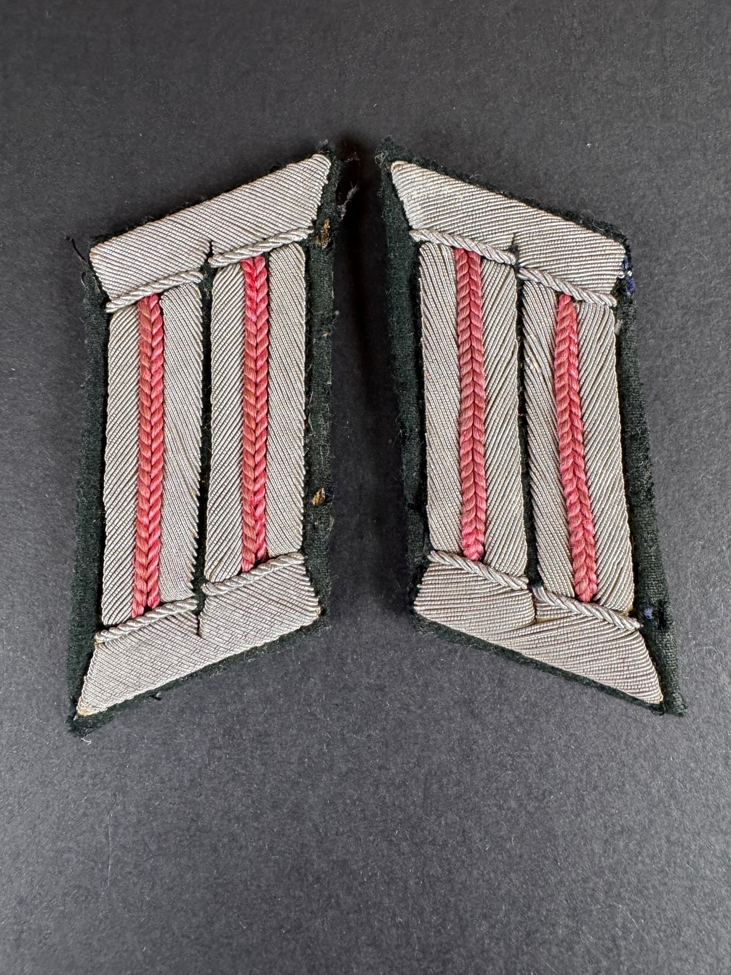 Photo 1 of WW2 German Panzer Troop Officer's Collar Tab Facings - collectible militaria item