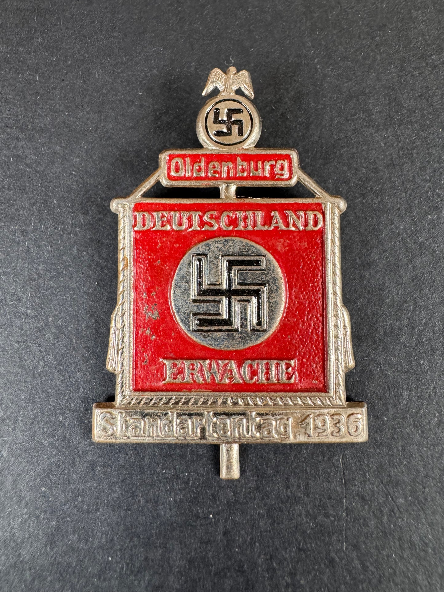 Photo 2 of Deutschland Erwache Oldenburg Standartentag 1936 Tinnie - collectible militaria item