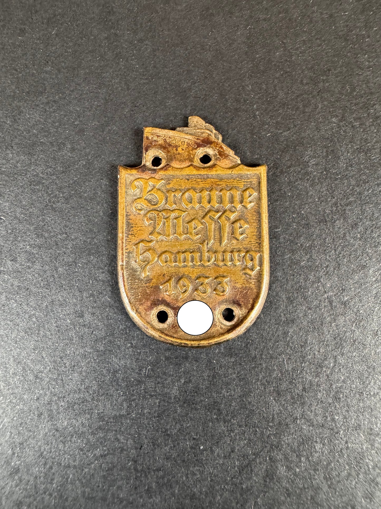 Photo 1 of Third Reich 1933 Hamburg Braune Messe Badge - collectible militaria item