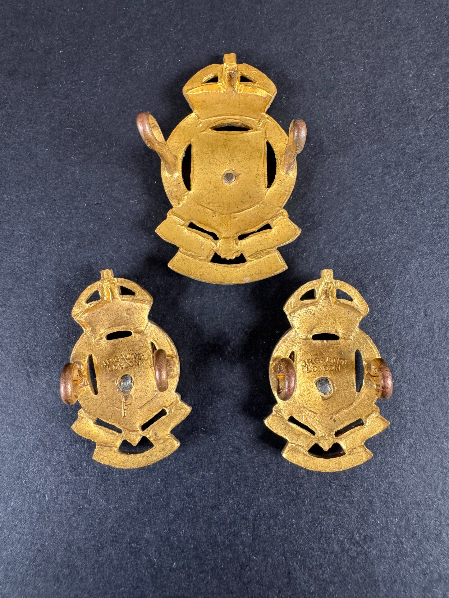 Photo 2 of Korean War British Royal Army Ordnance Corps Officer's Cap & Collar Badges - collectible militaria item