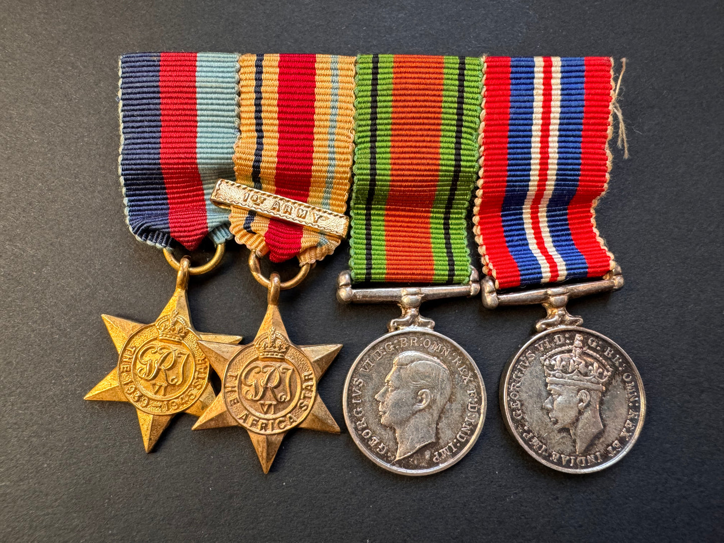 Photo 1 of WW2 British 1st Army Africa Campaign Miniature Medals - collectible militaria item