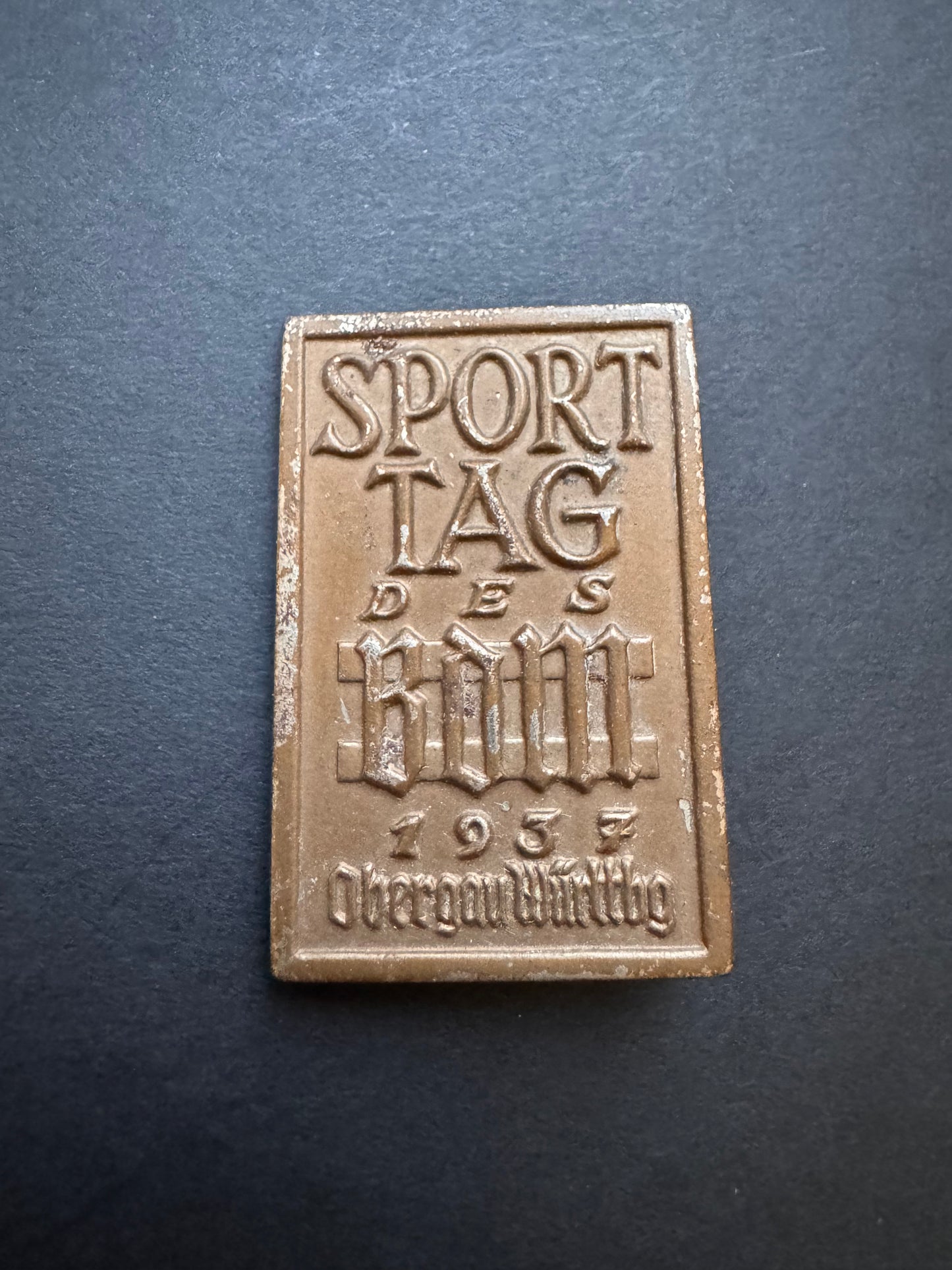 Photo 1 of Third Reich BDM Sports Day 1937 Obergau Württemberg Tinnie - collectible militaria item