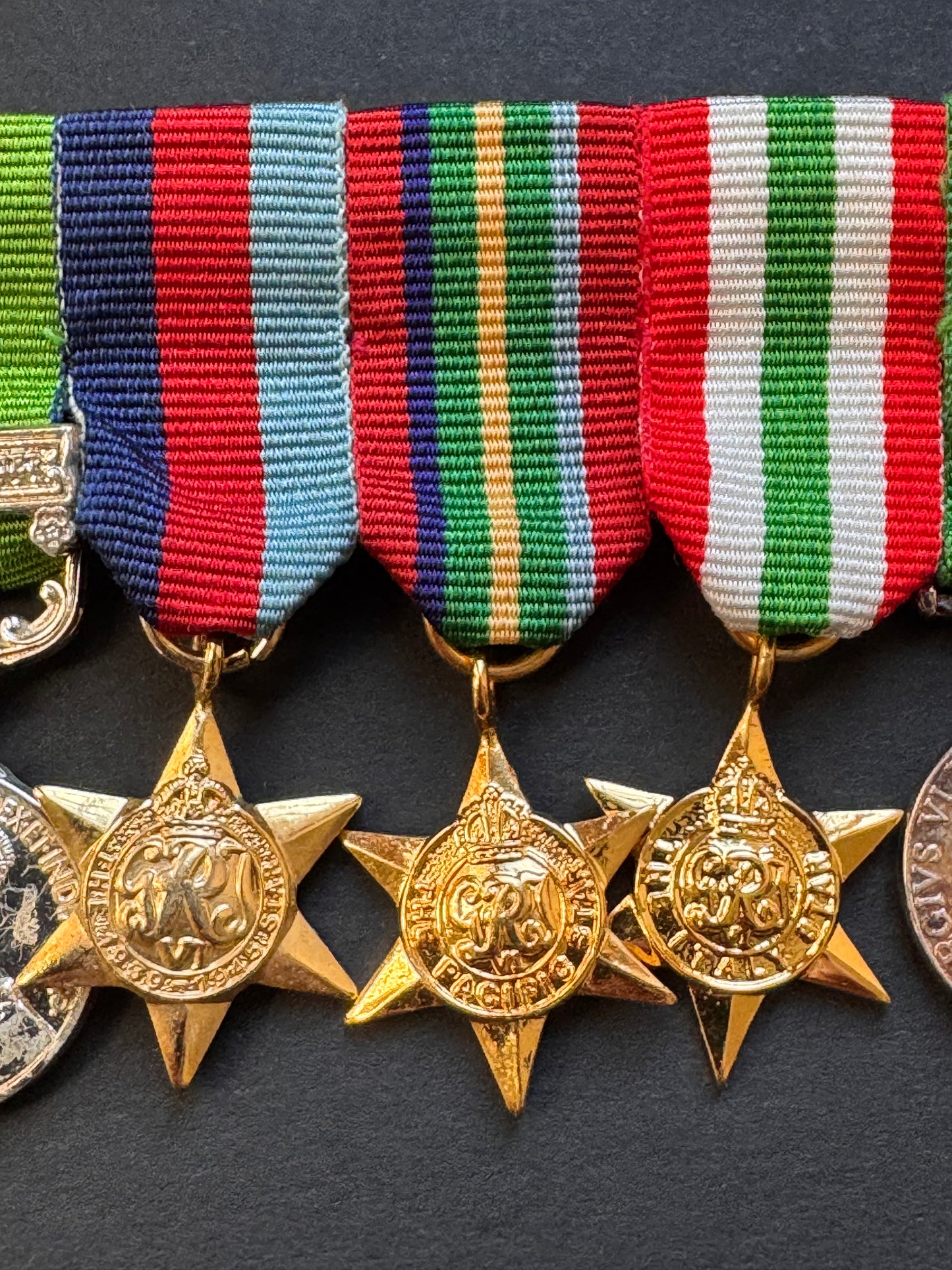 Photo 3 of WW2 British DCM India GSM NWF 1935 Burma Italy Campaigns Miniature Medals - collectible militaria item