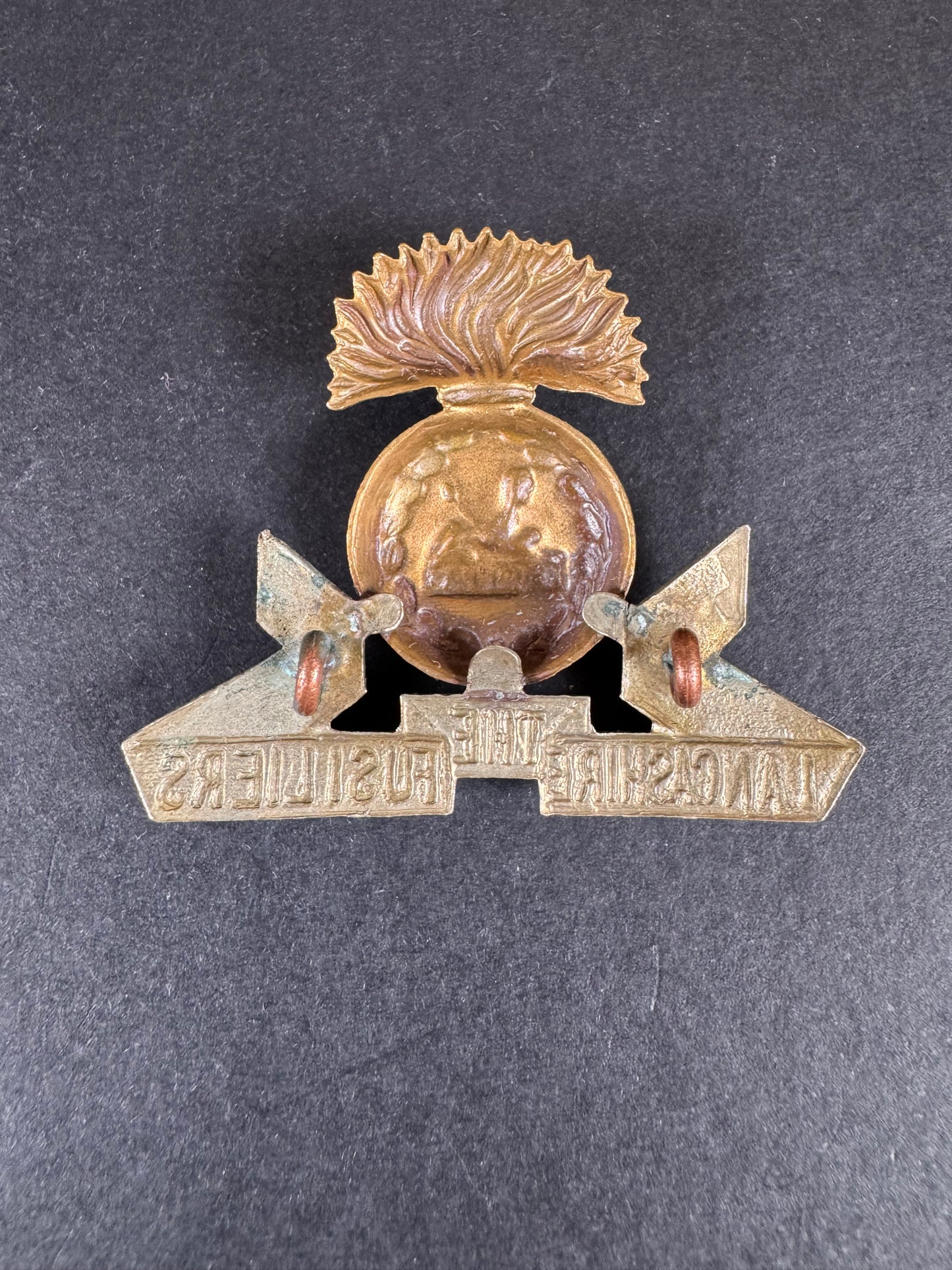 Photo 2 of Victorian British Army The Lancashire Fusiliers Cap Badge - collectible militaria item