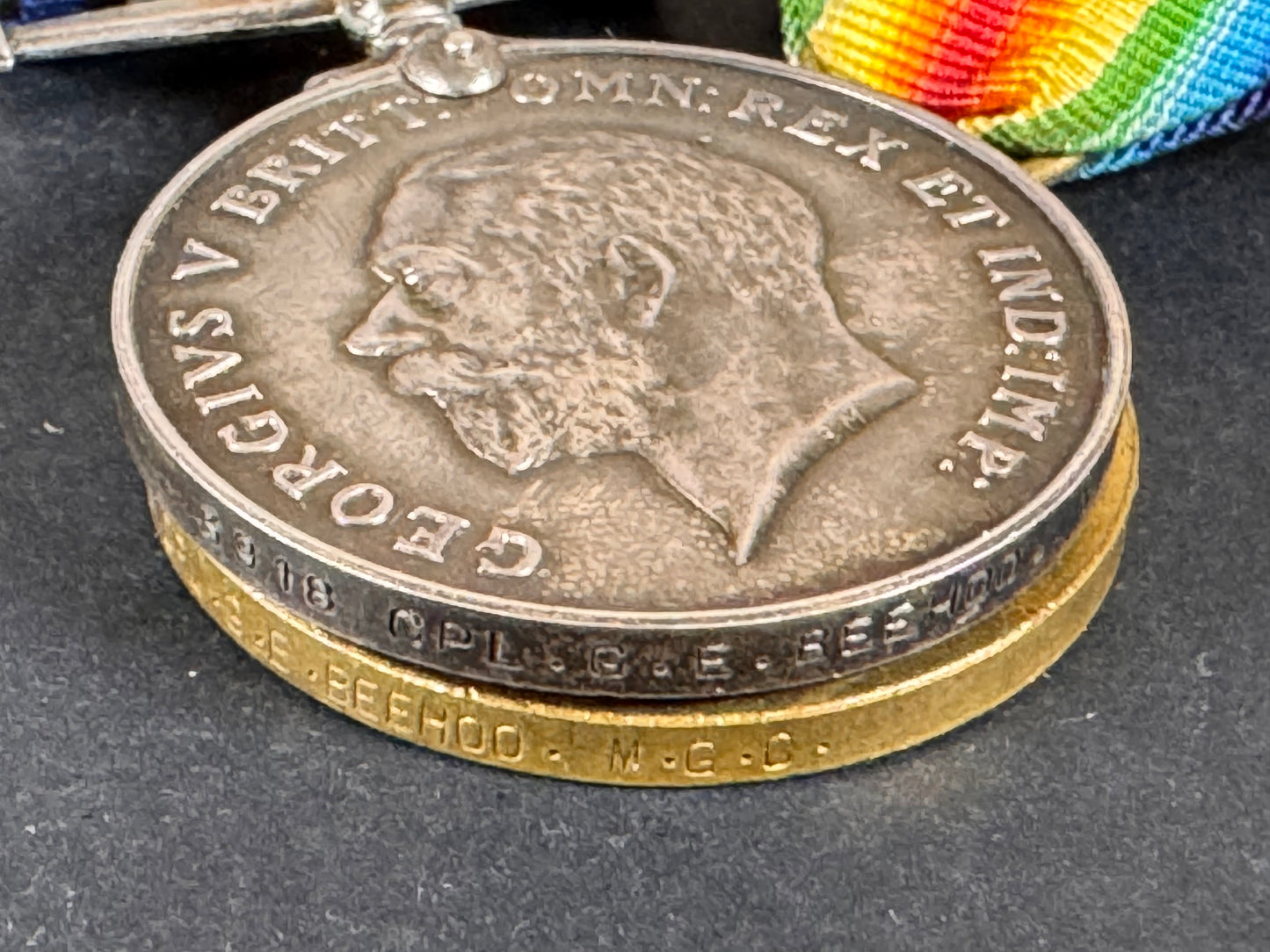Photo 4 of WW1 British War Medal & Victory Medal - Machine Gun Corps - collectible militaria item