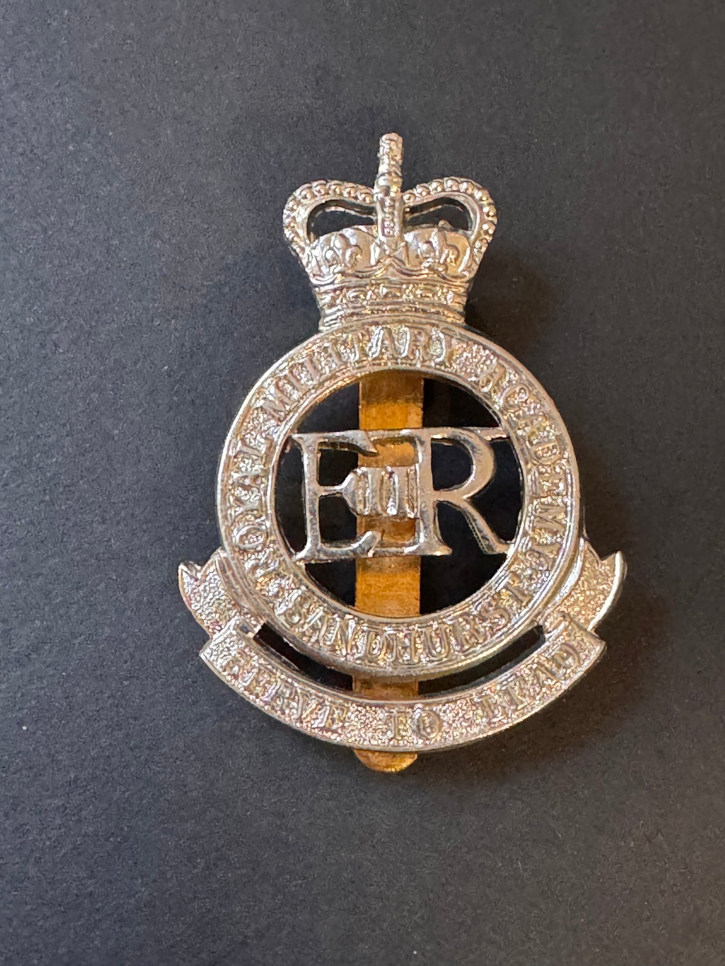 Photo 1 of After WW2 British Royal Military Academy Sandhurst Cap Badge - collectible militaria item