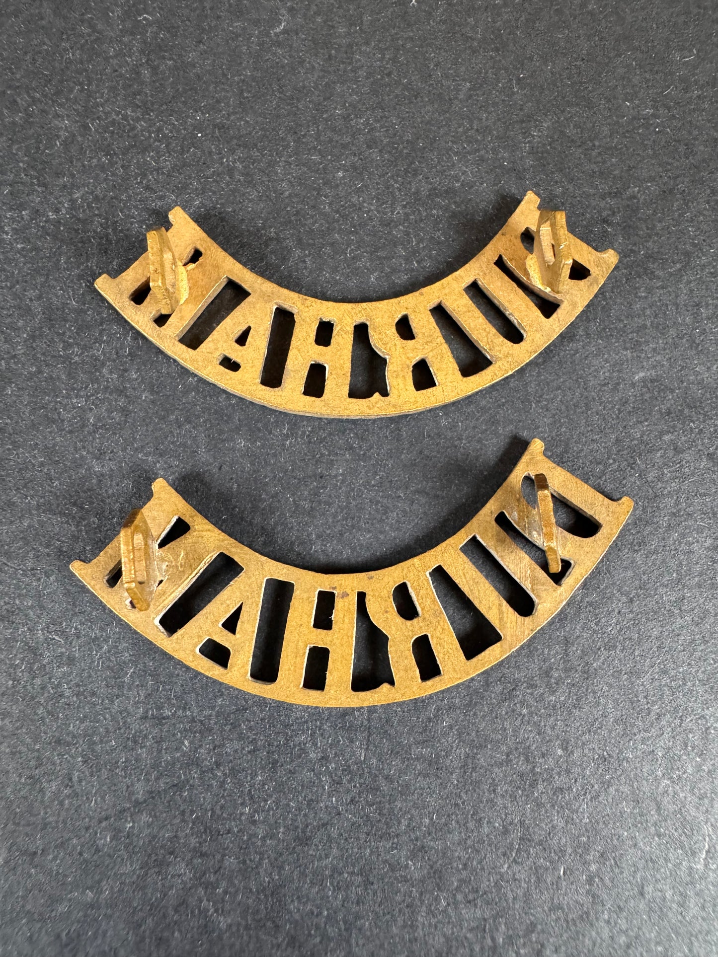 Photo 2 of WW1 British Army Durham Light Infantry Uniform Shoulder Titles - collectible militaria item