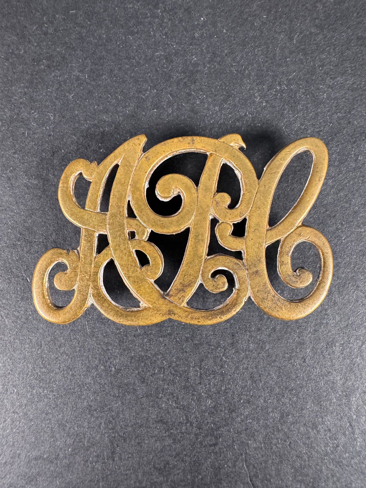 Photo 1 of Victorian British Army Pay Corps Cap Badge APC - collectible militaria item