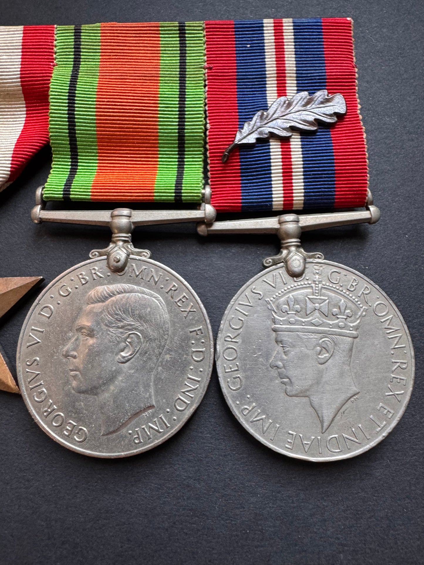 Photo 4 of WW2 British Africa & Italy Star Medal Bar Group with Oakleaf for Bravery - collectible militaria item