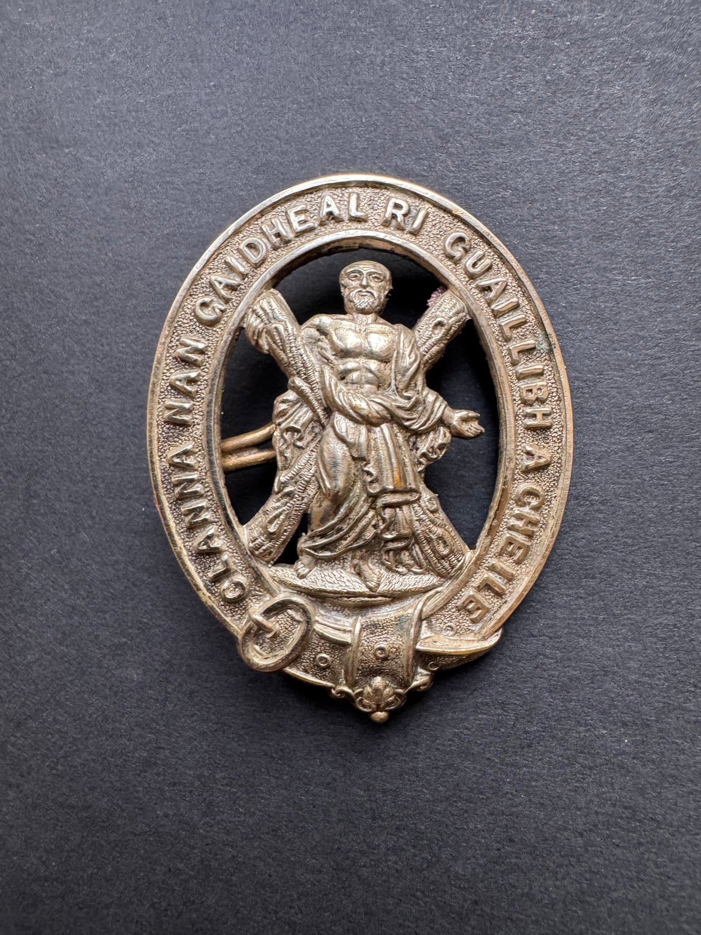Photo 1 of Victorian British Army 105th Lanarkshire Rifle Volunteers Bonnet Cap Badge - collectible militaria item