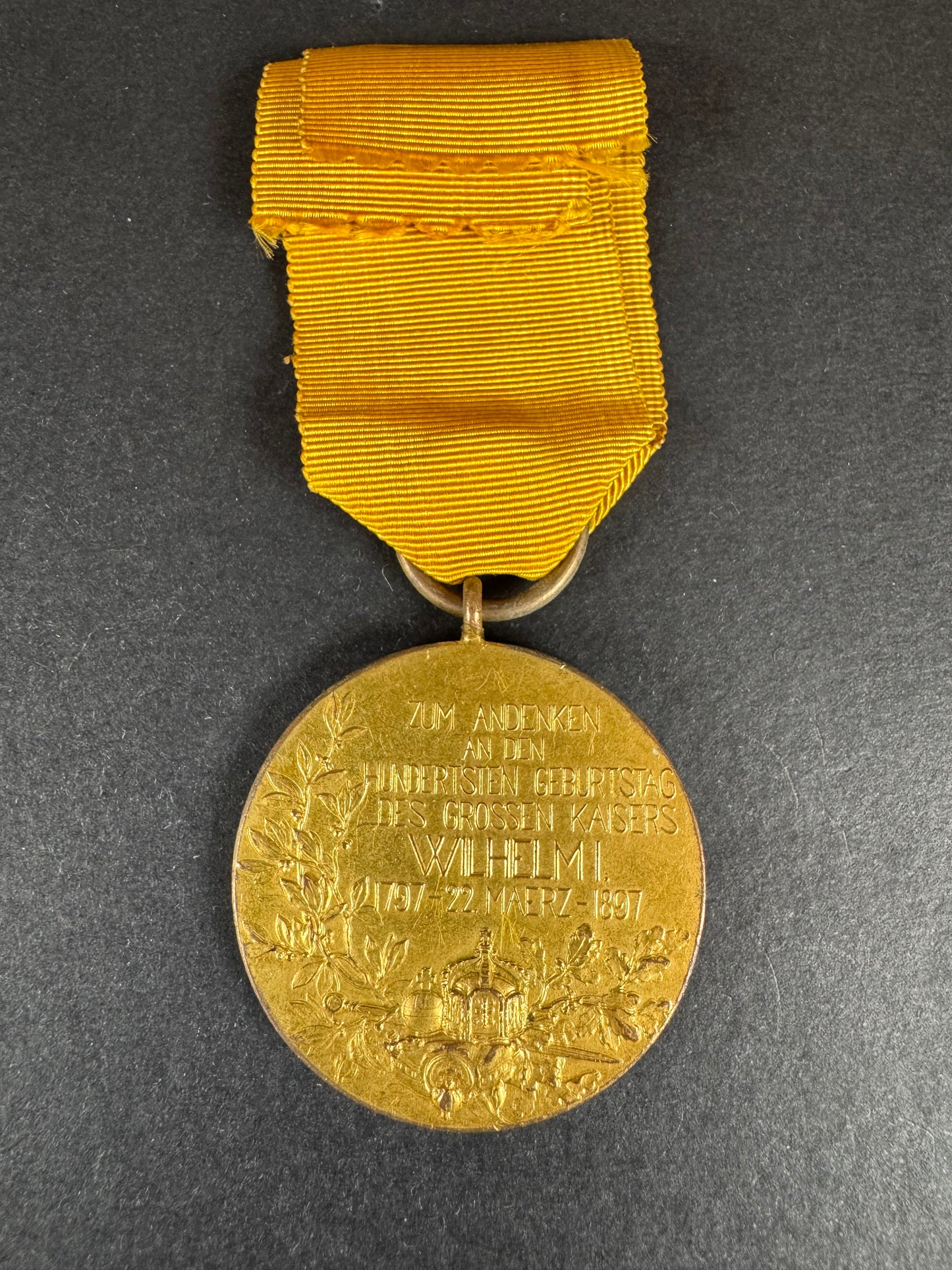 Photo 3 of German Empire 1897 Prussian Kaiser Wilhelm Centennial Medal - collectible militaria item