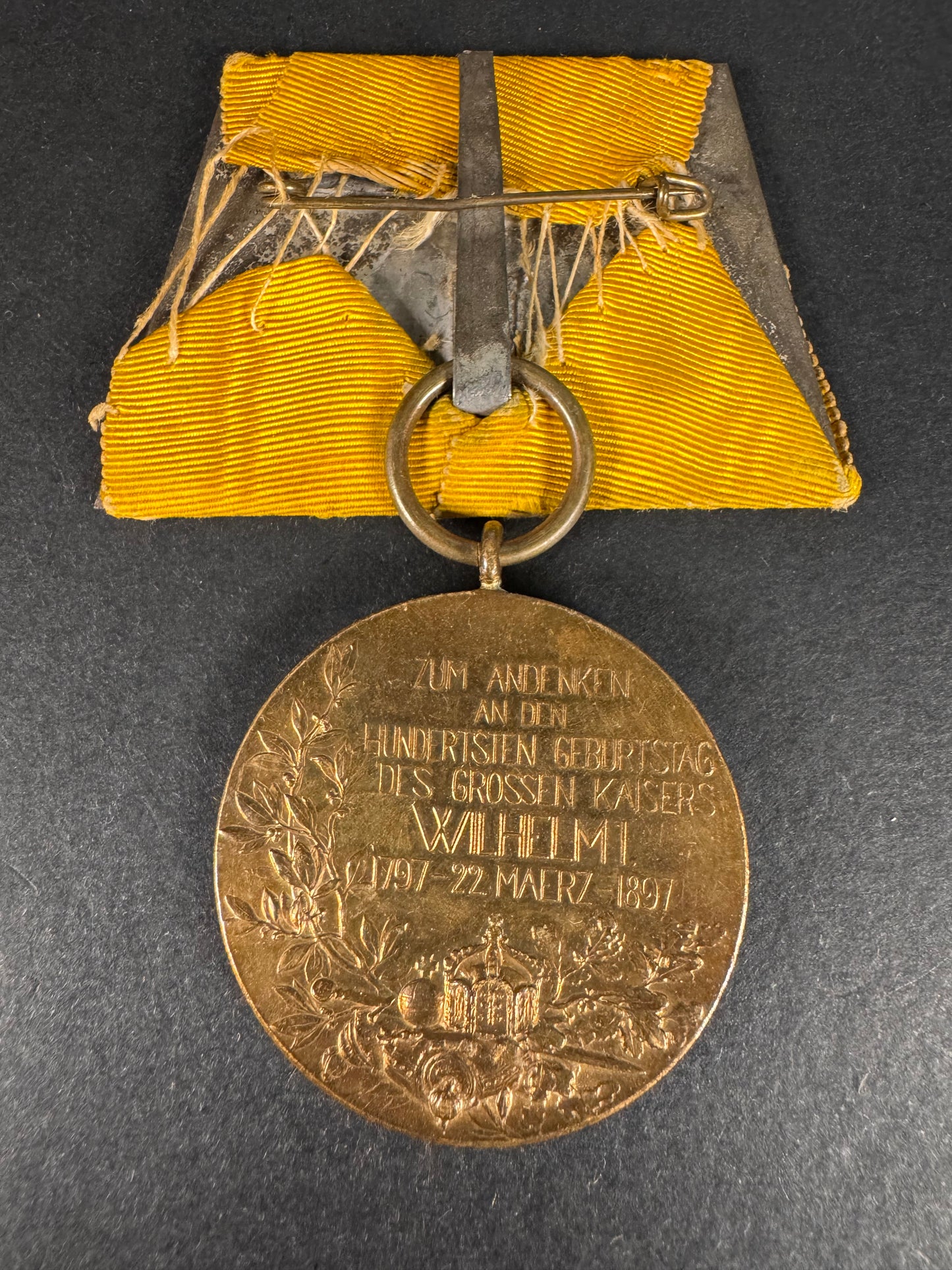 Photo 3 of German Empire 1897 Prussian Kaiser Wilhelm Centennial Medal - collectible militaria item