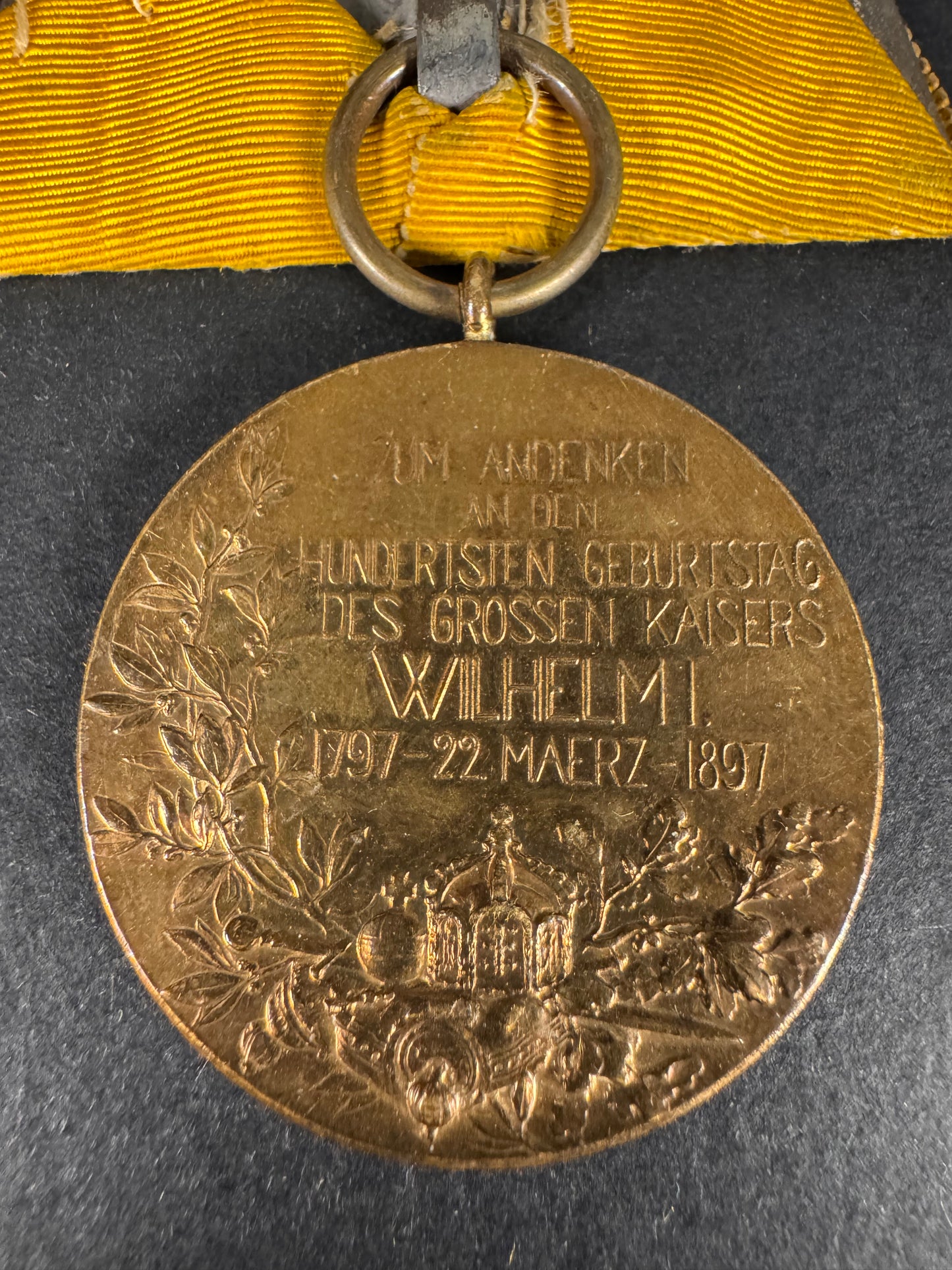 Photo 4 of German Empire 1897 Prussian Kaiser Wilhelm Centennial Medal - collectible militaria item