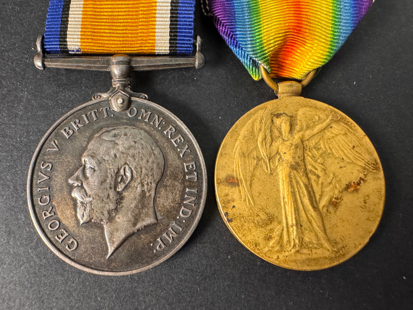 Photo 2 of WW1 British War Medal & Victory Medal Pair - collectible militaria item