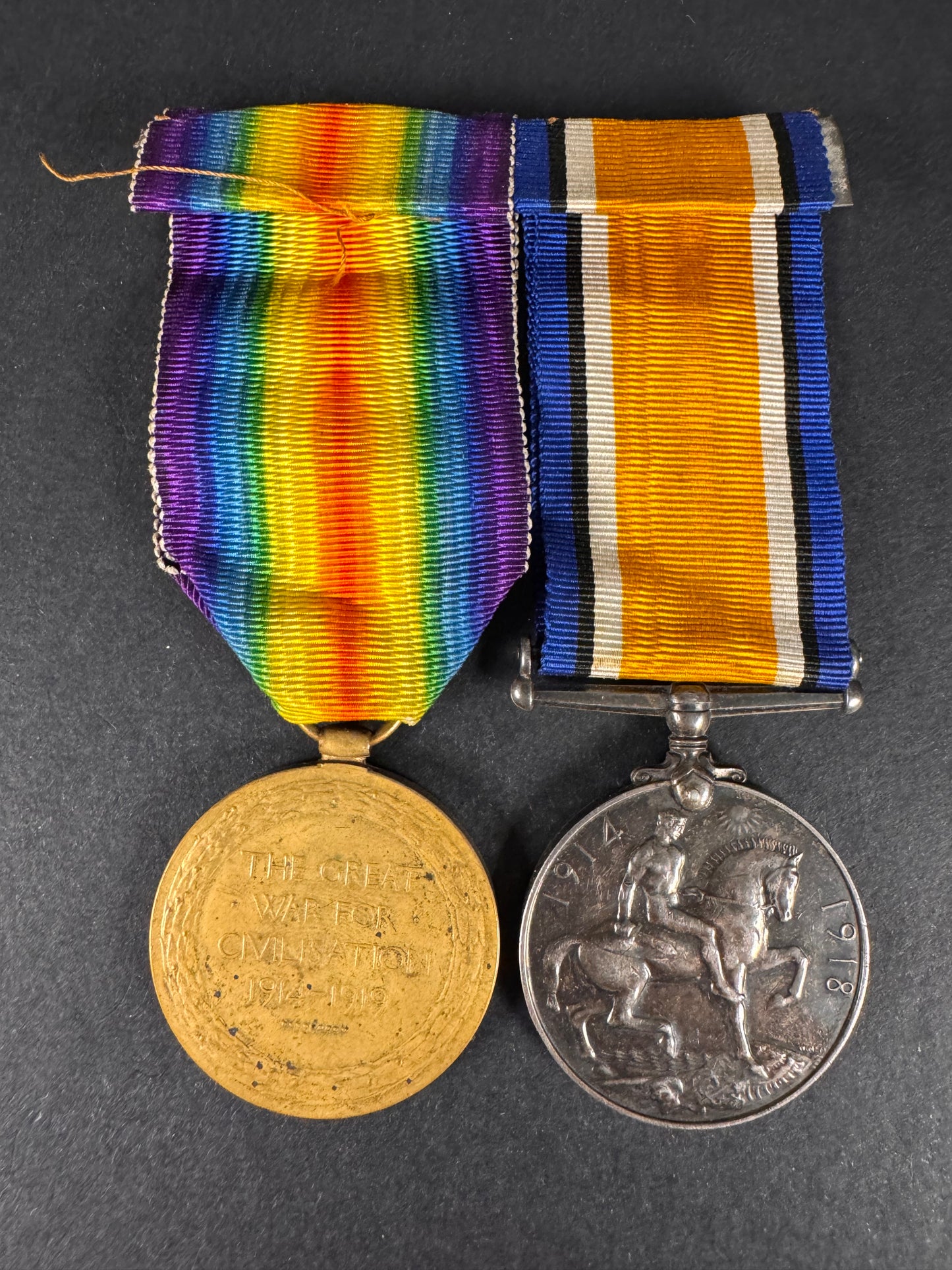 Photo 3 of WW1 British War Medal & Victory Medal Pair - collectible militaria item