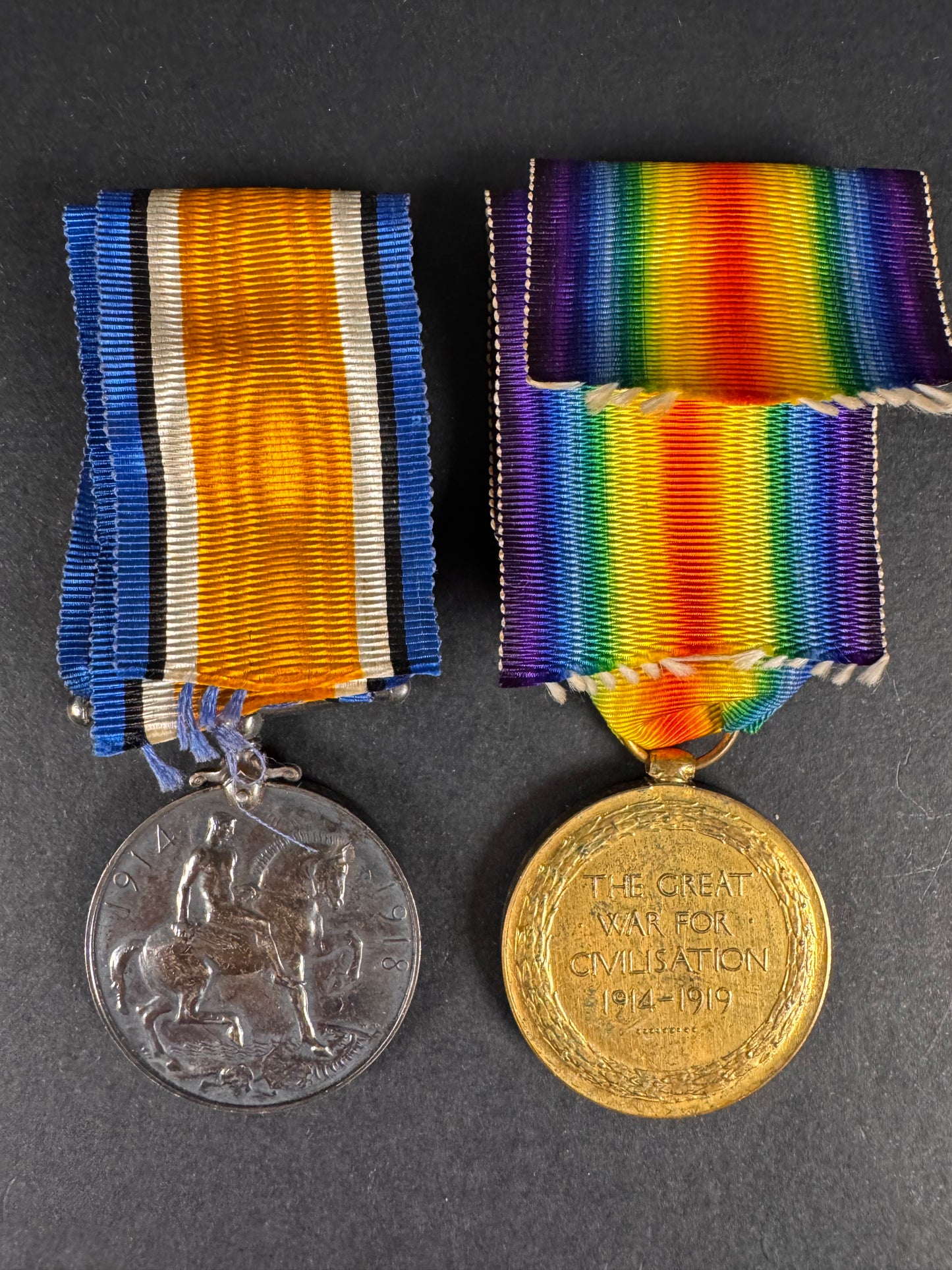 Photo 3 of WW1 British War Medal & Victory Medal Pair - collectible militaria item