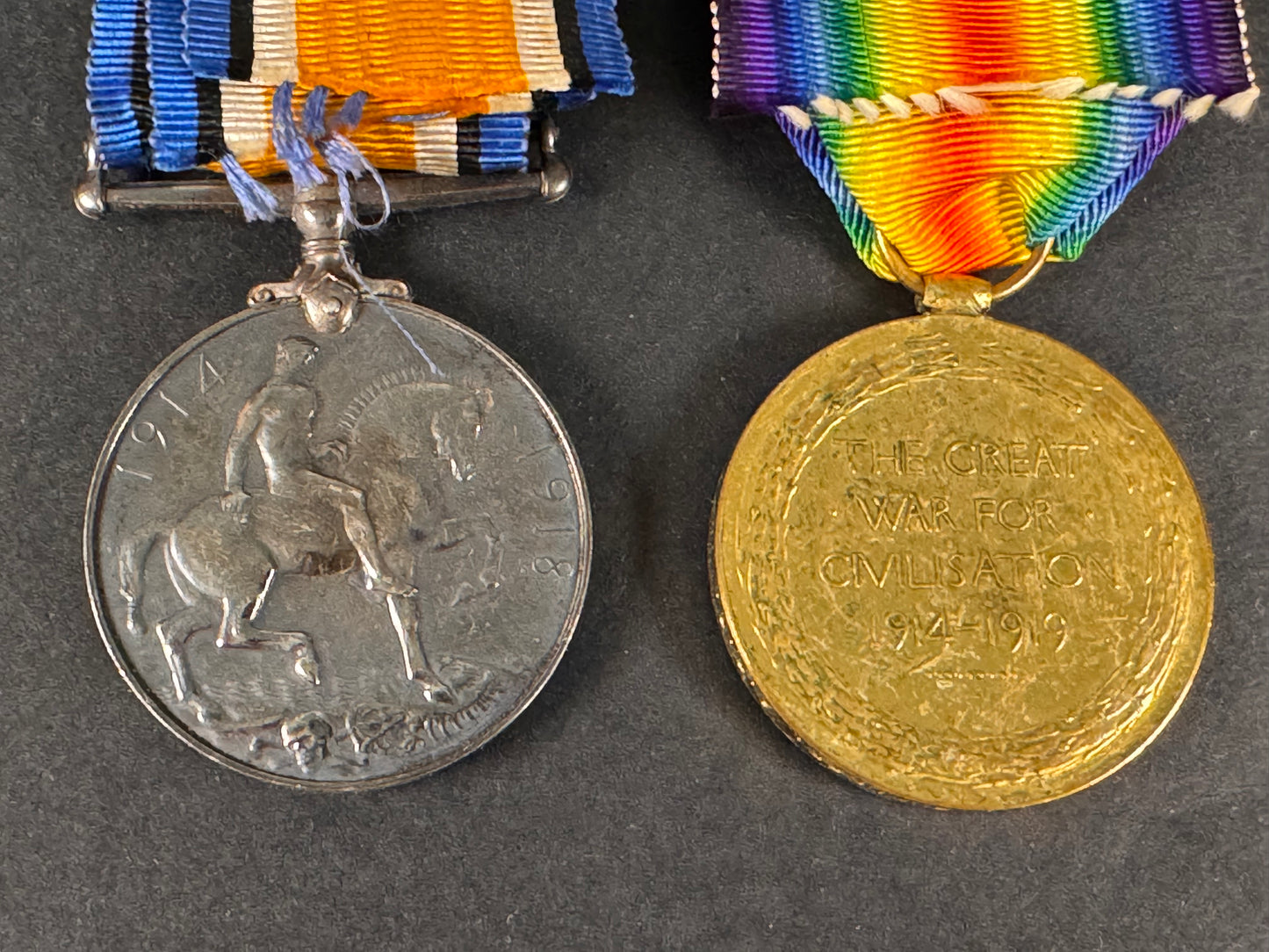 Photo 4 of WW1 British War Medal & Victory Medal Pair - collectible militaria item