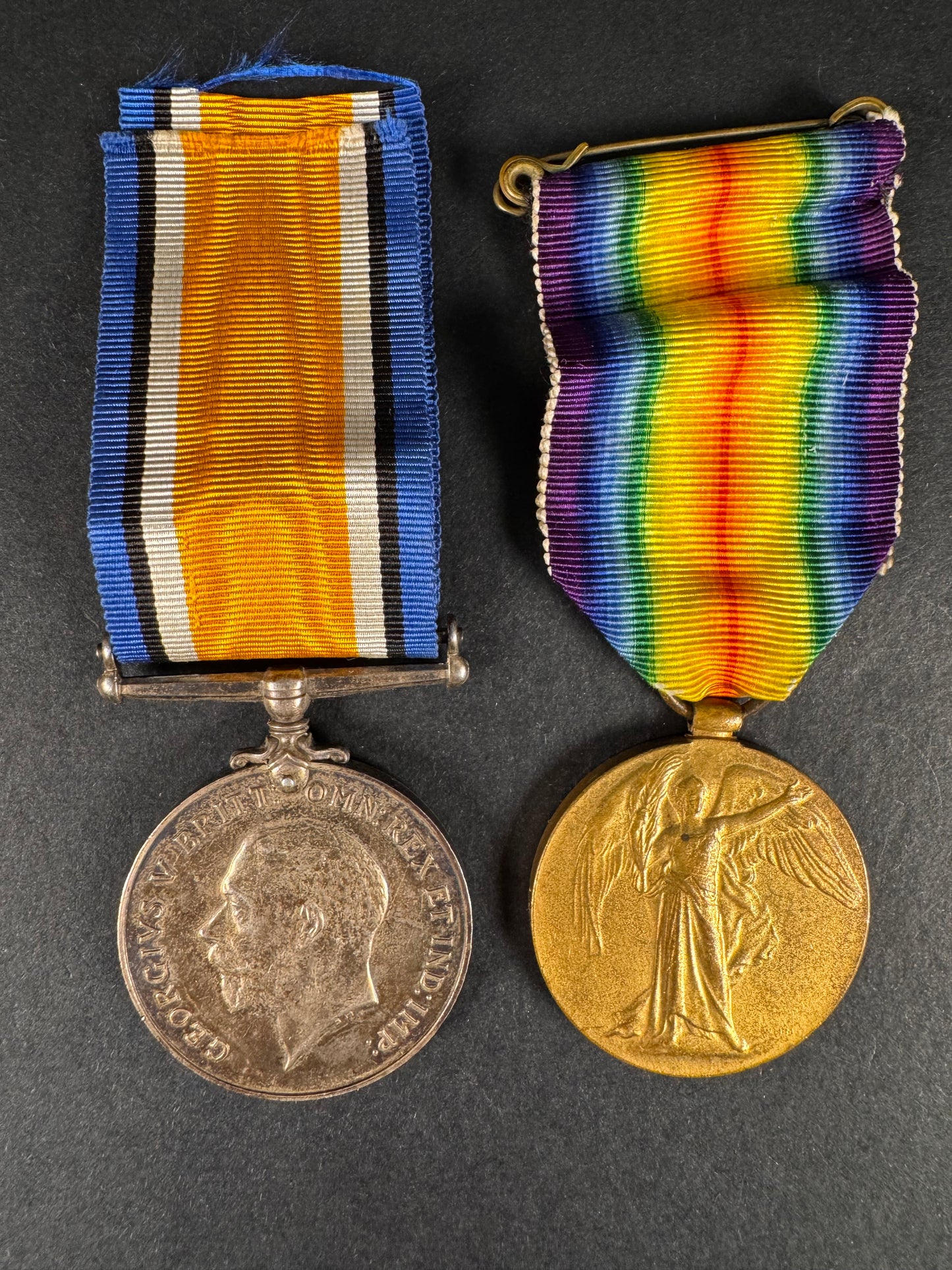 Photo 1 of WW1 British War Medal & Victory Medal Pair Notts & Derby Regt - collectible militaria item