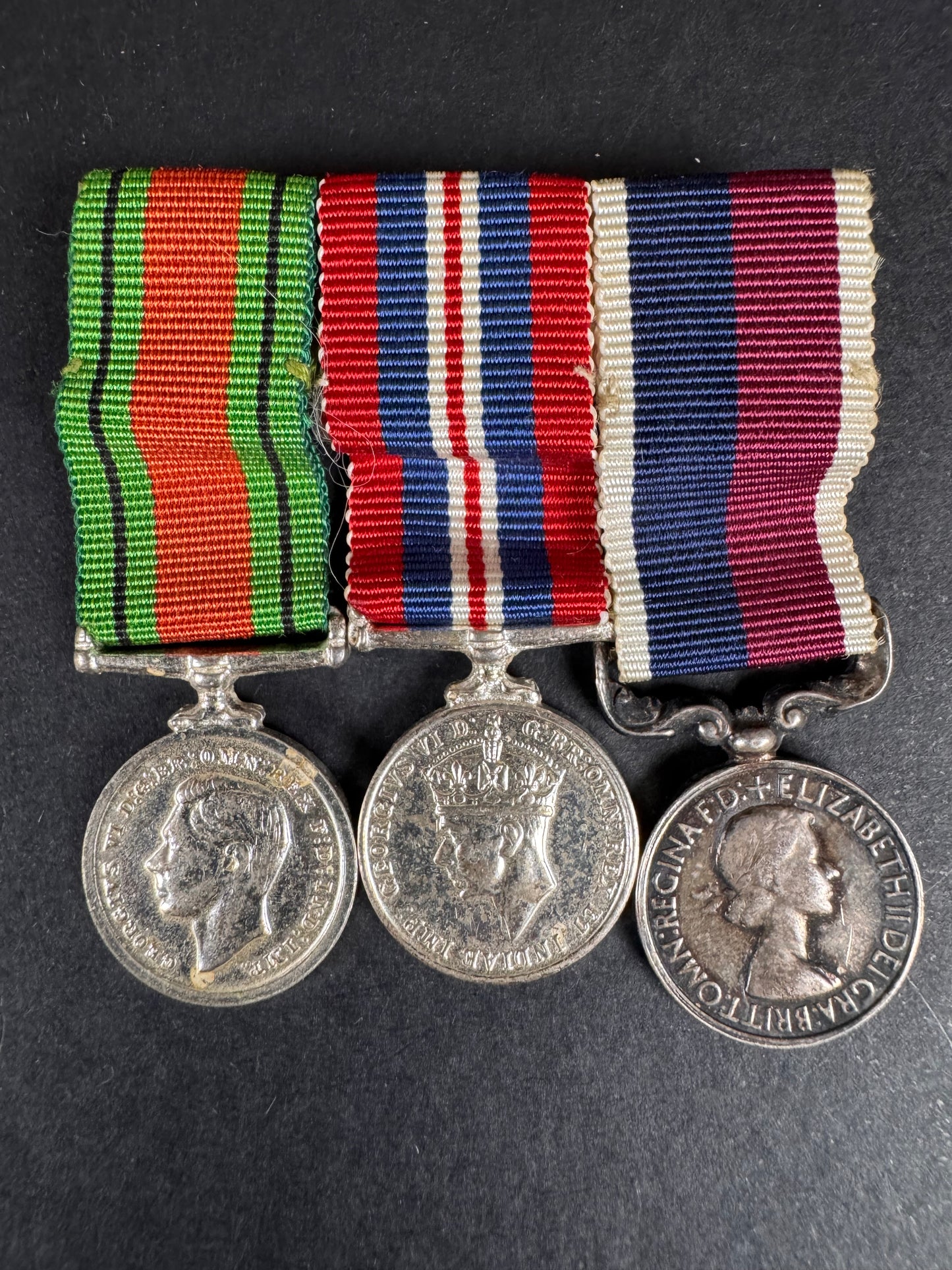 Photo 1 of WW2 British Royal Air Force Long Service and Good Conduct Miniature Medals - collectible militaria item