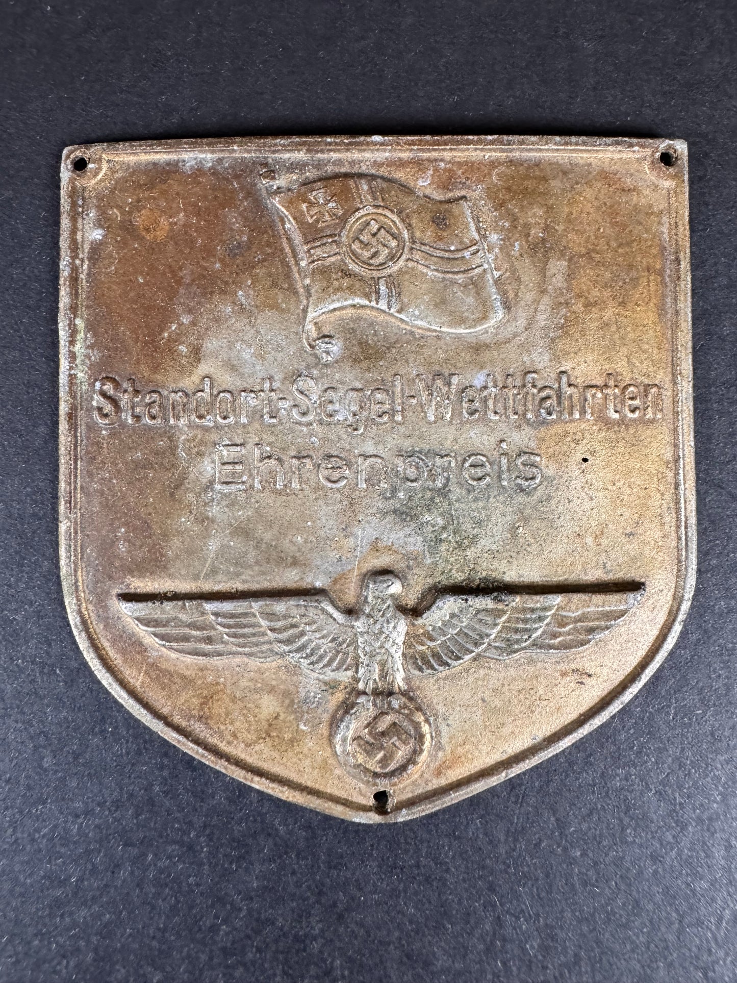 Photo 3 of Kriegsmarine Sailing Honour Prize Plaque - collectible militaria item