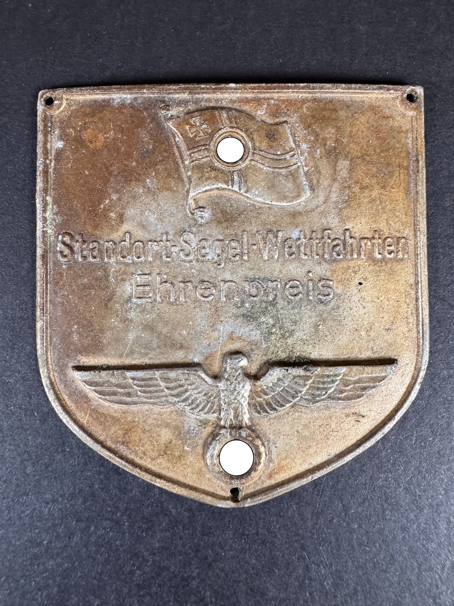 Photo 1 of Kriegsmarine Sailing Honour Prize Plaque - collectible militaria item