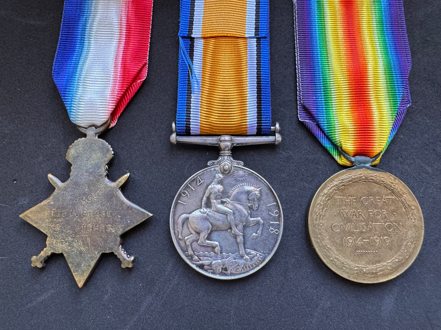 Photo 5 of WW1 British Medals Seaforth Highlanders - collectible militaria item