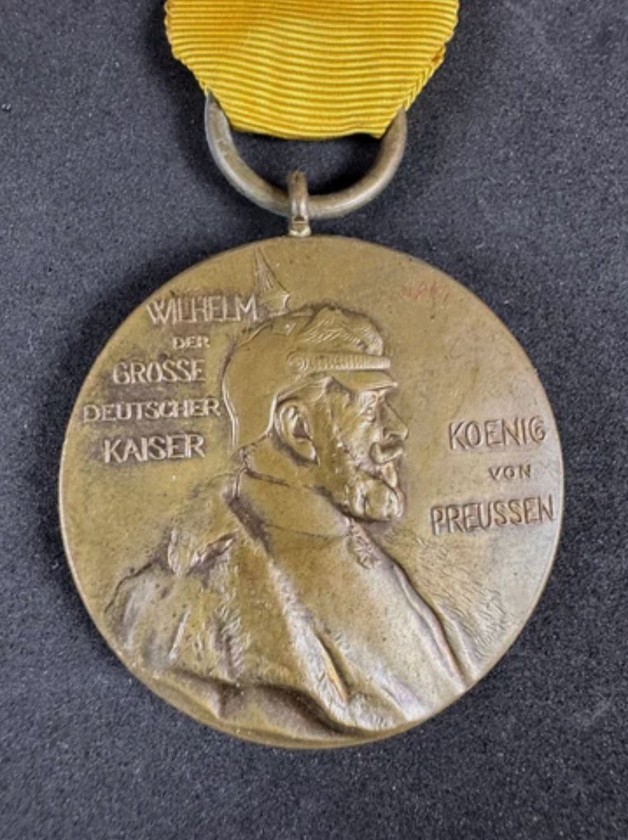 Photo 2 of German Empire 1897 Prussian Kaiser Wilhelm Centennial Medal - collectible militaria item