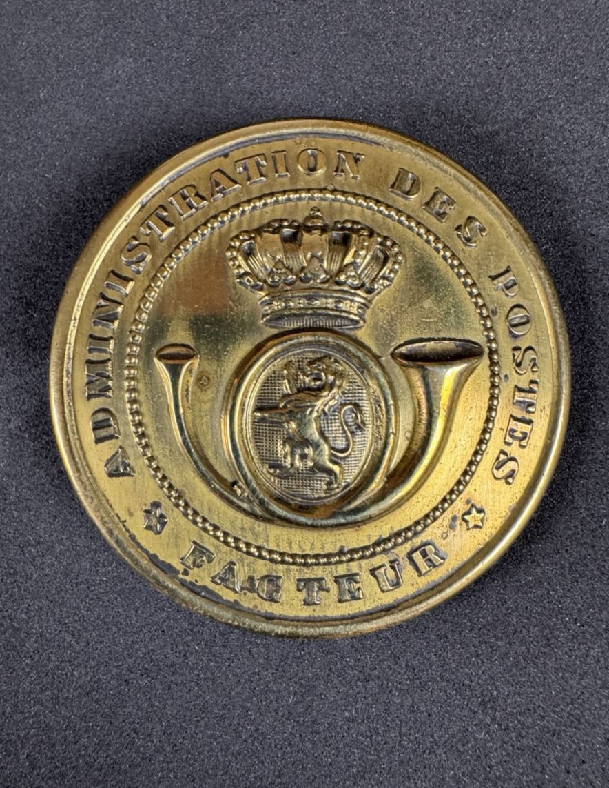 Photo 1 of Antique Belgian Postal Service Medal - Facteur Administraion Des Postes - collectible militaria item
