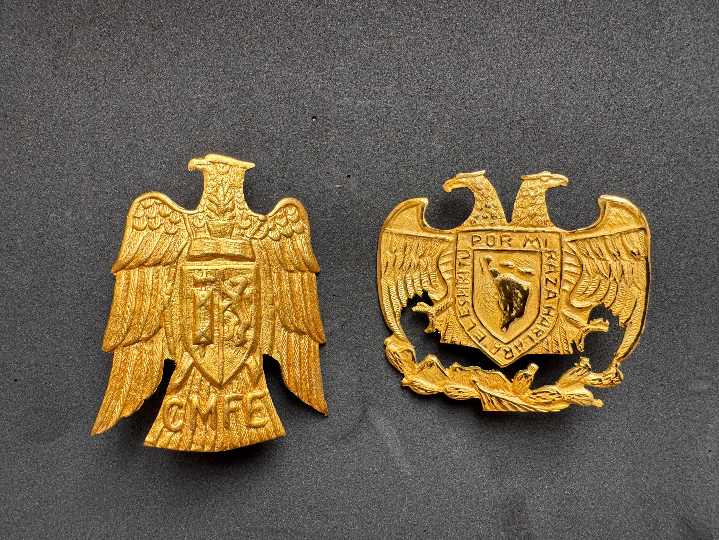 Photo 1 of Mexican Military Cap Badges - collectible militaria item