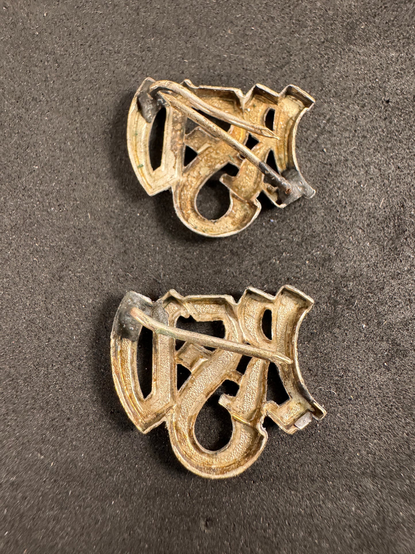 Photo 2 of WW2 German RSV Customs Service Officer's Shoulder Board Cyphers (Pair) - collectible militaria item