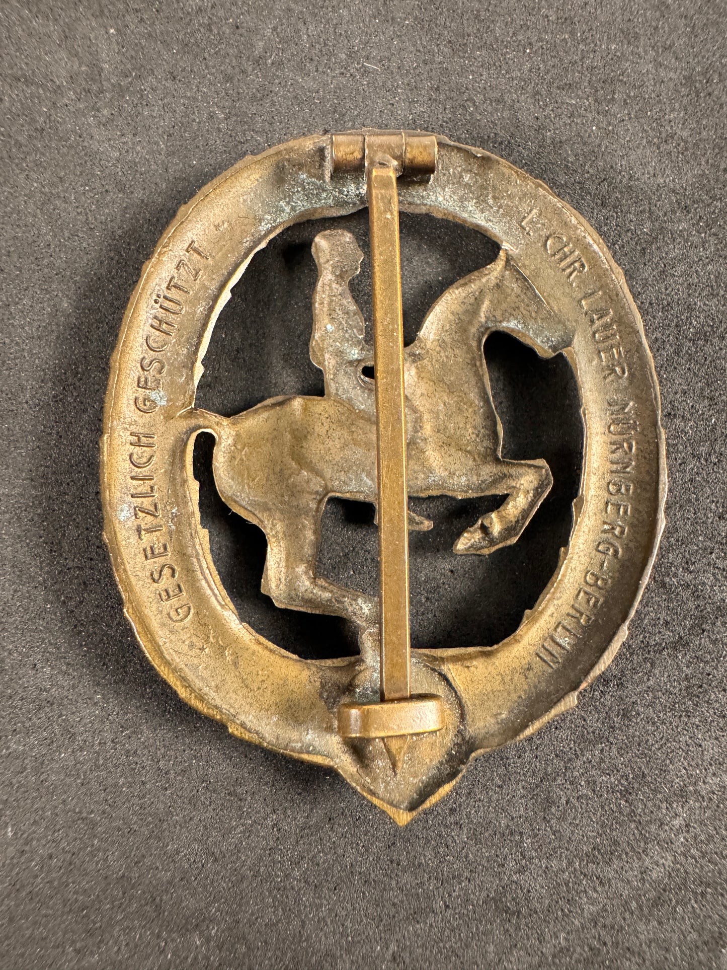 Photo 2 of Third Reich German Horsemanship Badge - Original WW2 Era Equestrian Award - collectible militaria item