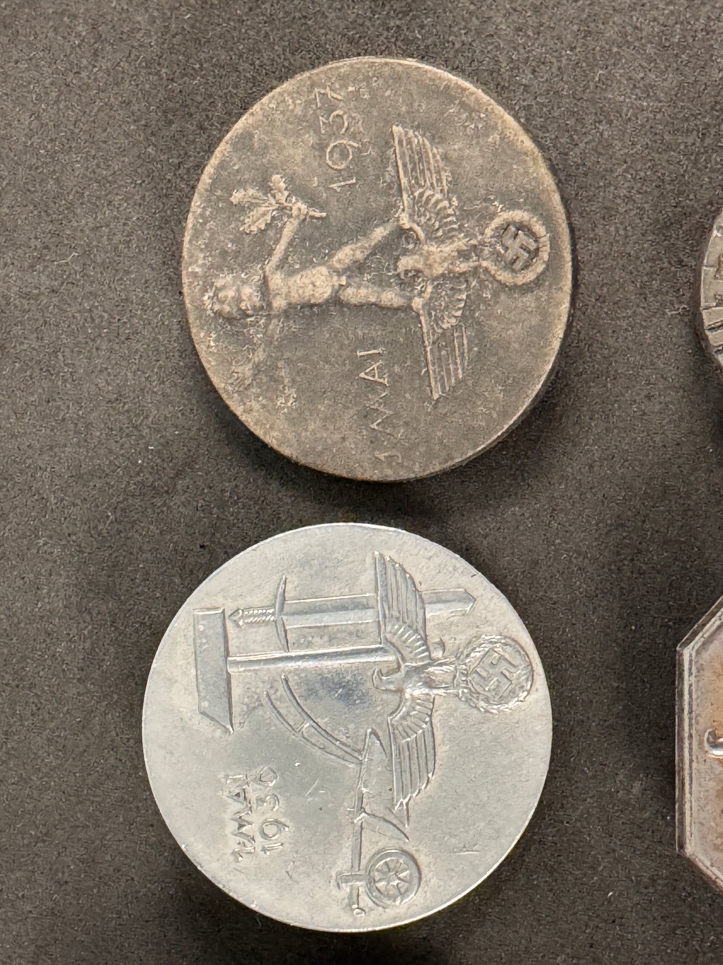 Lot of 6 Original WW2 German Tinnies & Propaganda Badges – 1933–1937 NSDAP Events
