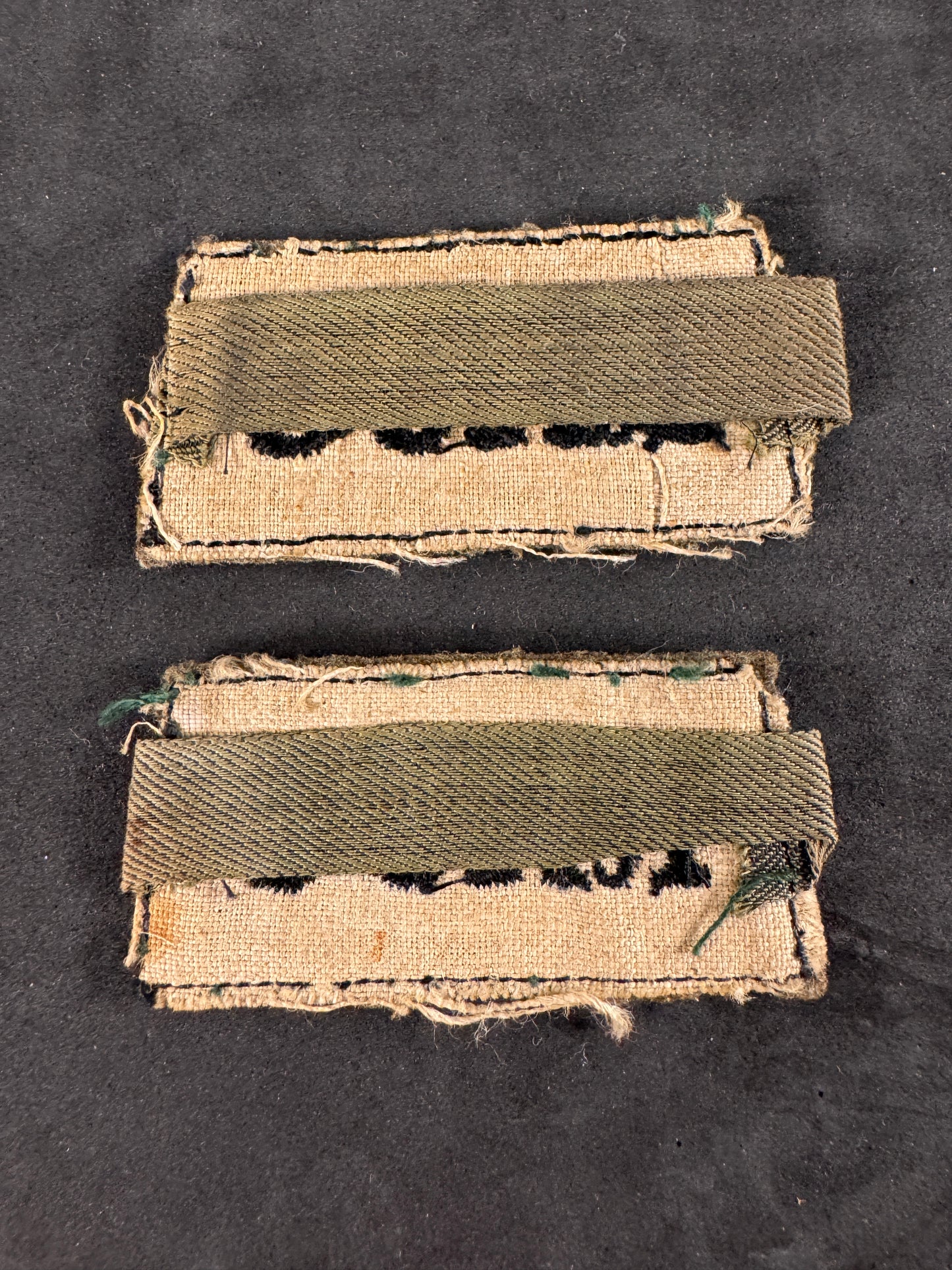 Photo 2 of WW2 British RAOC Slip-On Shoulder Titles - Royal Army Ordnance Corps (Pair) - collectible militaria item