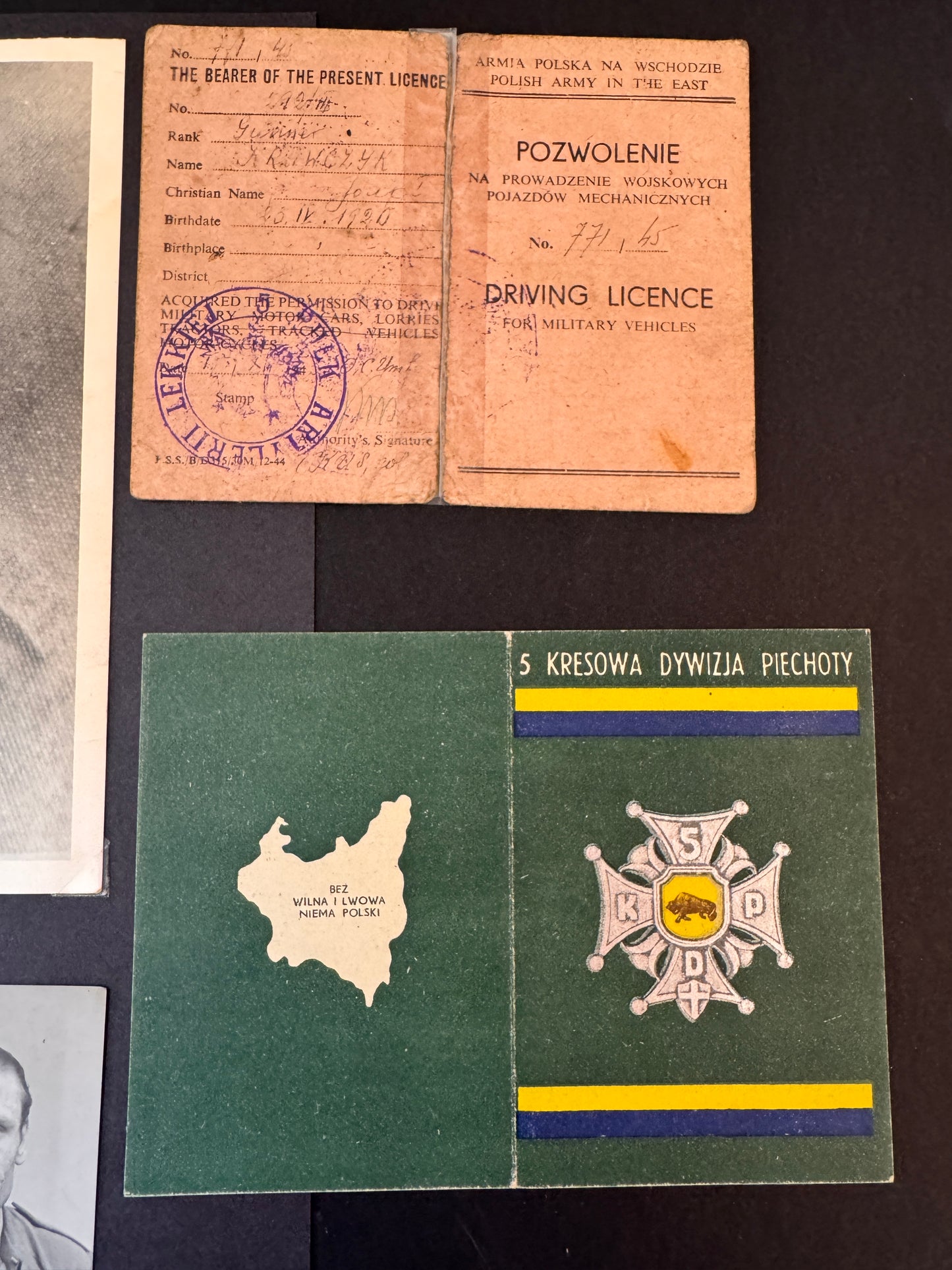 Photo 5 of WW2 Polish Exile Forces Document Group - 2nd Polish Corps, Italy Campaign - collectible militaria item