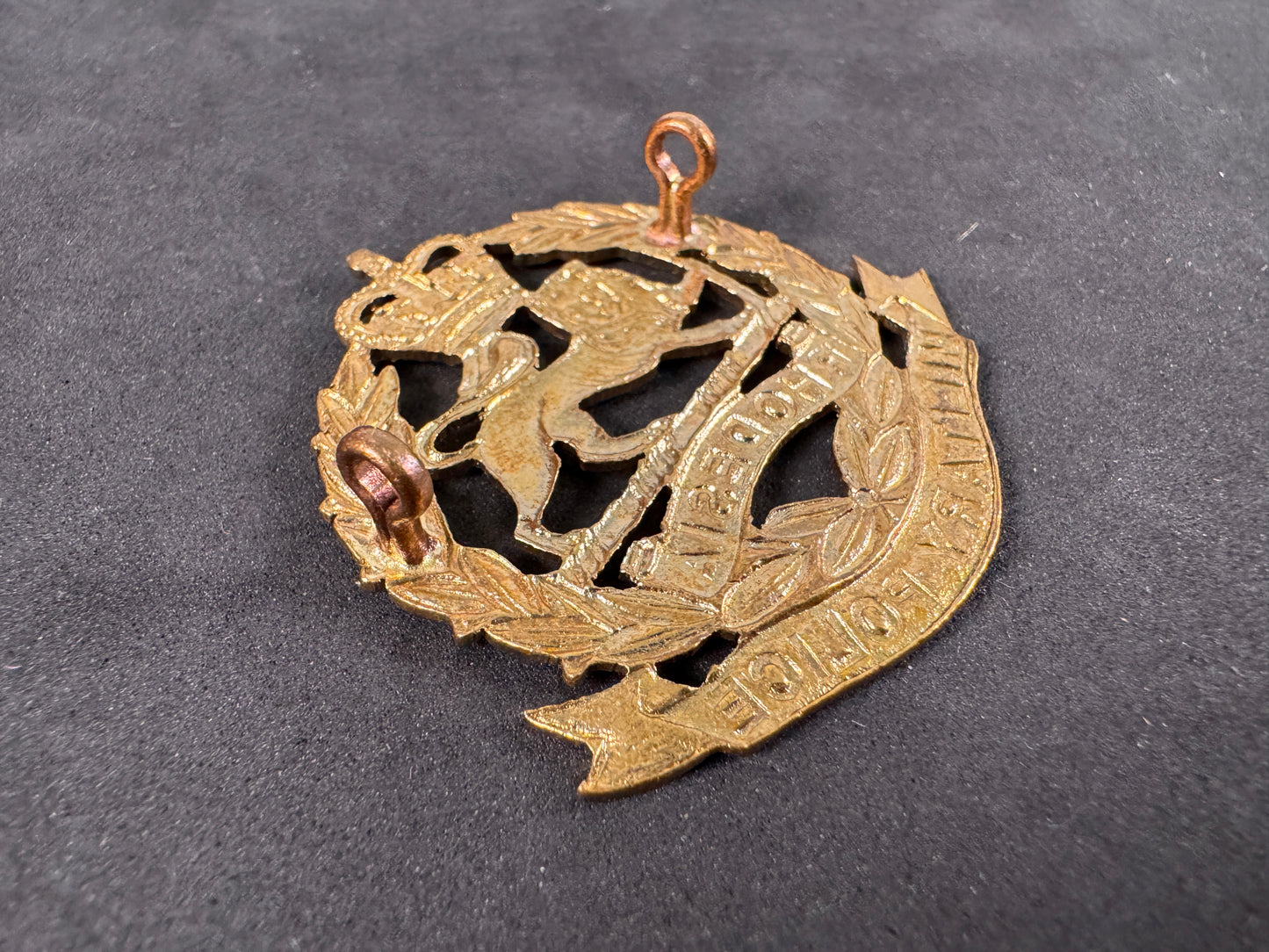 Photo 3 of Rhodesia Corps of Military Police Cap Badge 1965-1967 - collectible militaria item