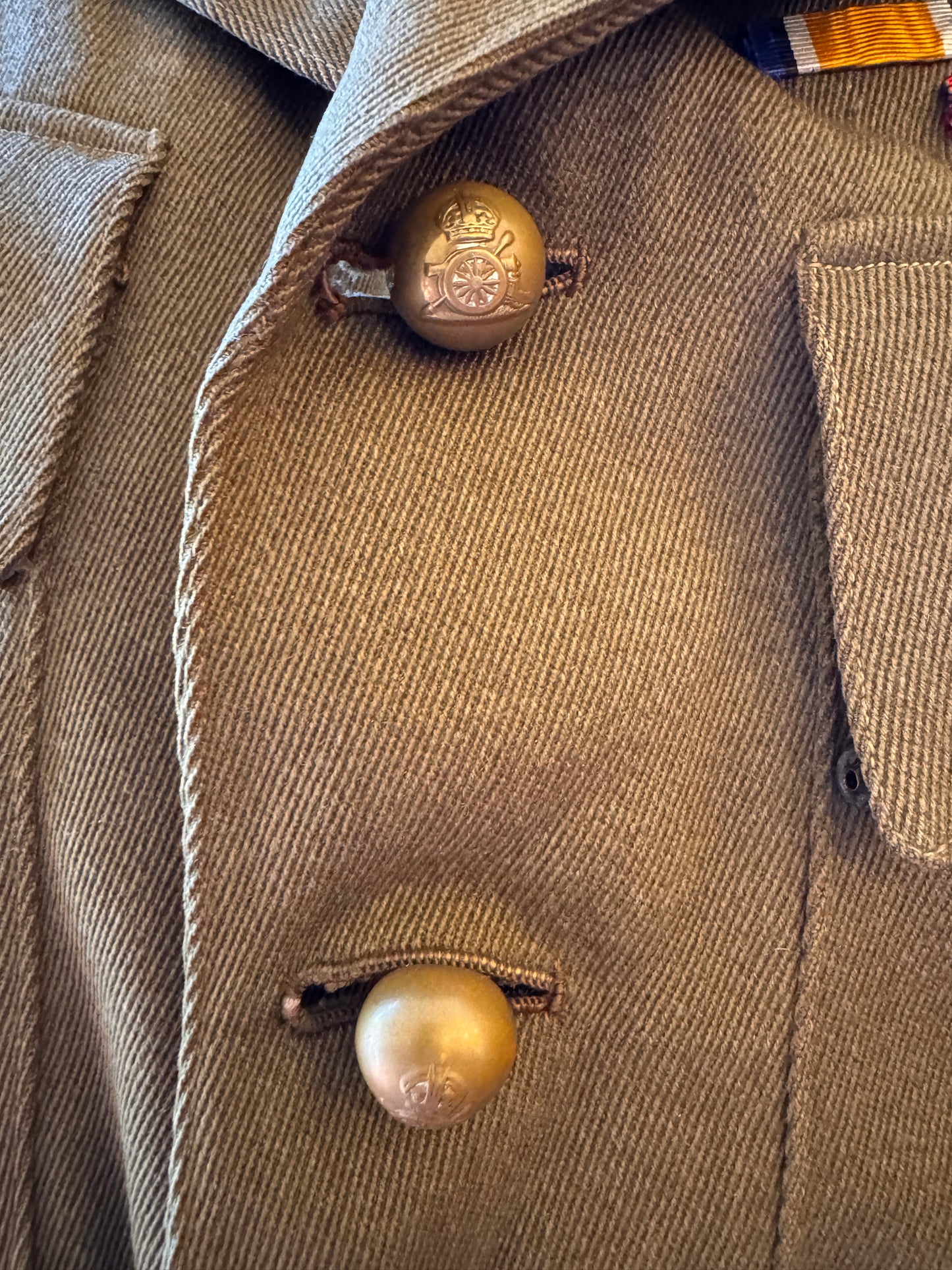 Photo 8 of WW2 British Army Royal Artillery Officer's Uniform Tunic & Trousers - collectible militaria item